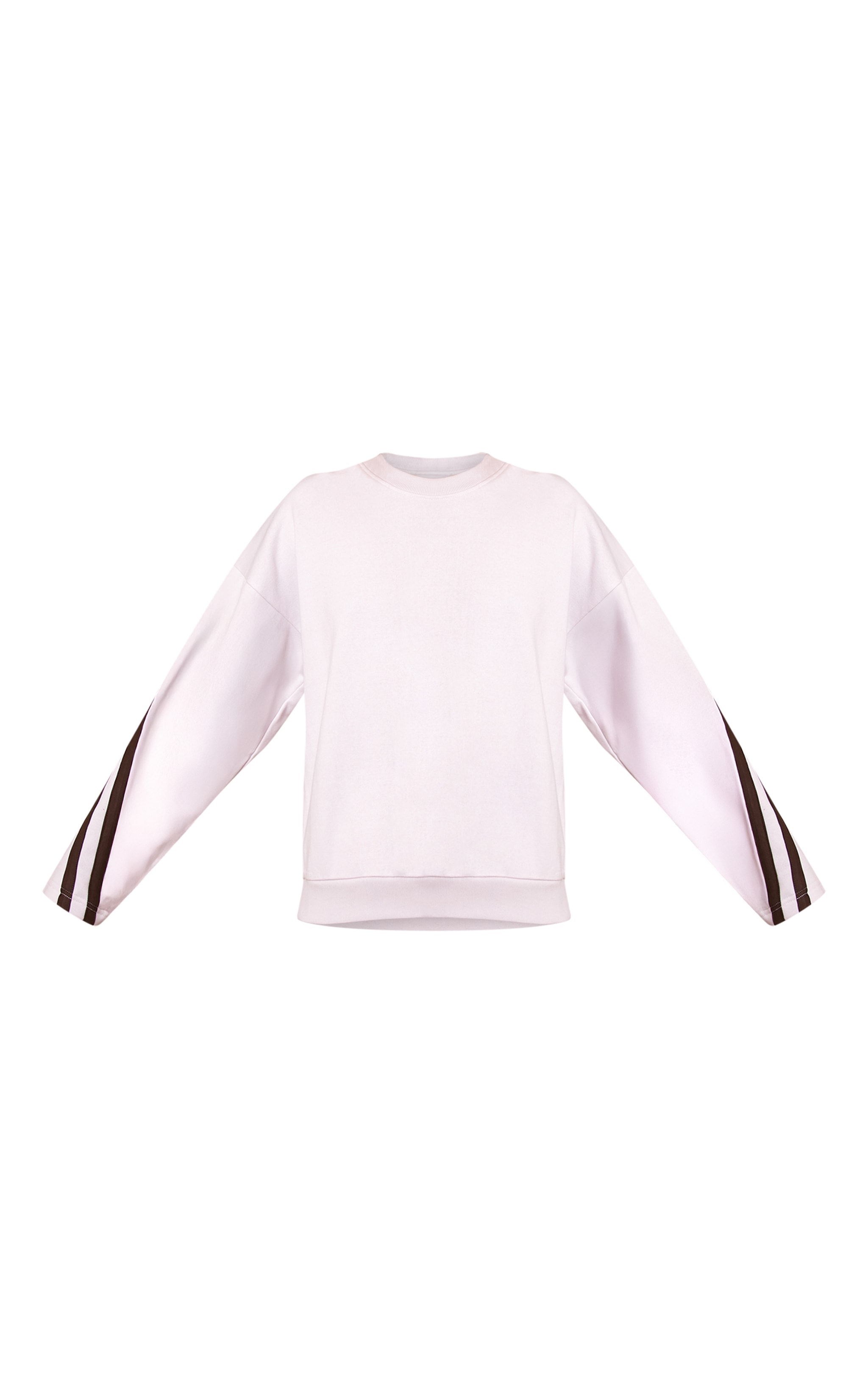 Sweat oversize rose à rayures contrastées image 5