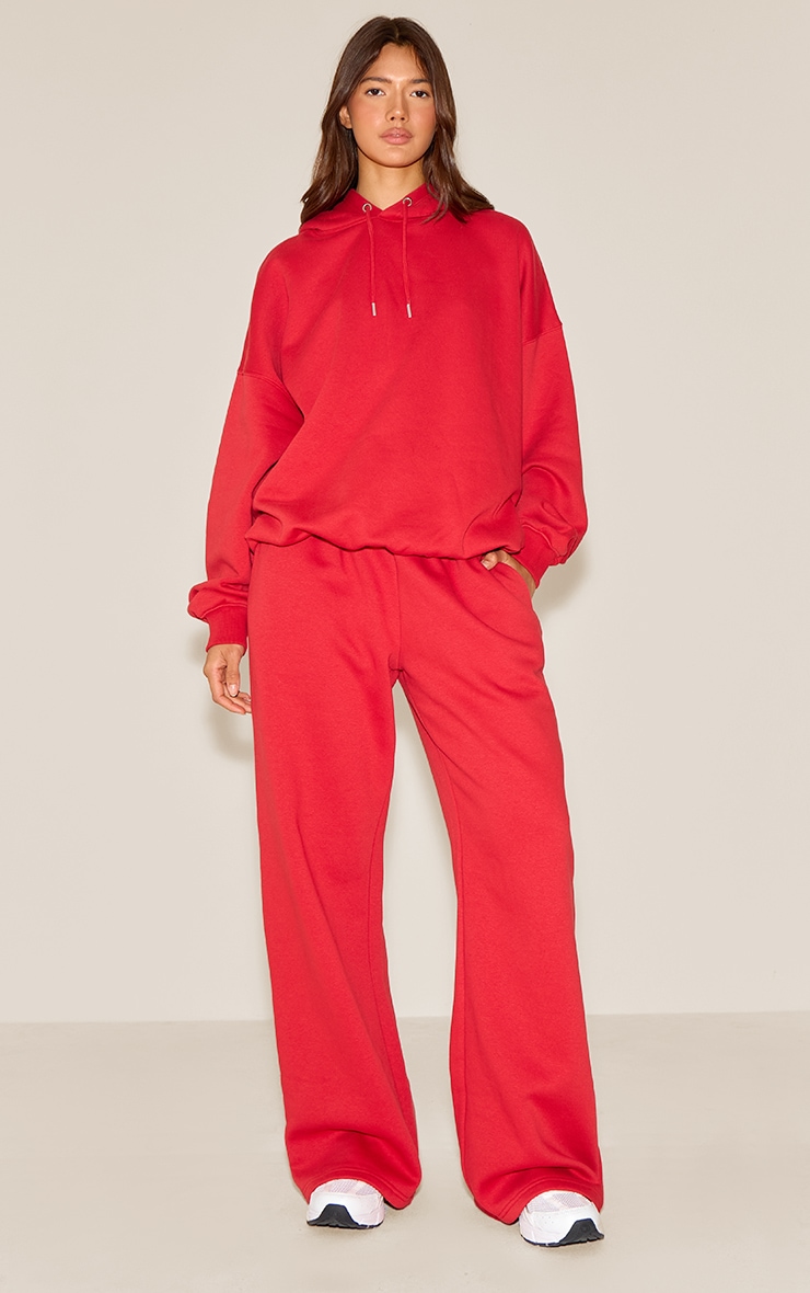 Sweat à capuche oversize rouge vif image 3