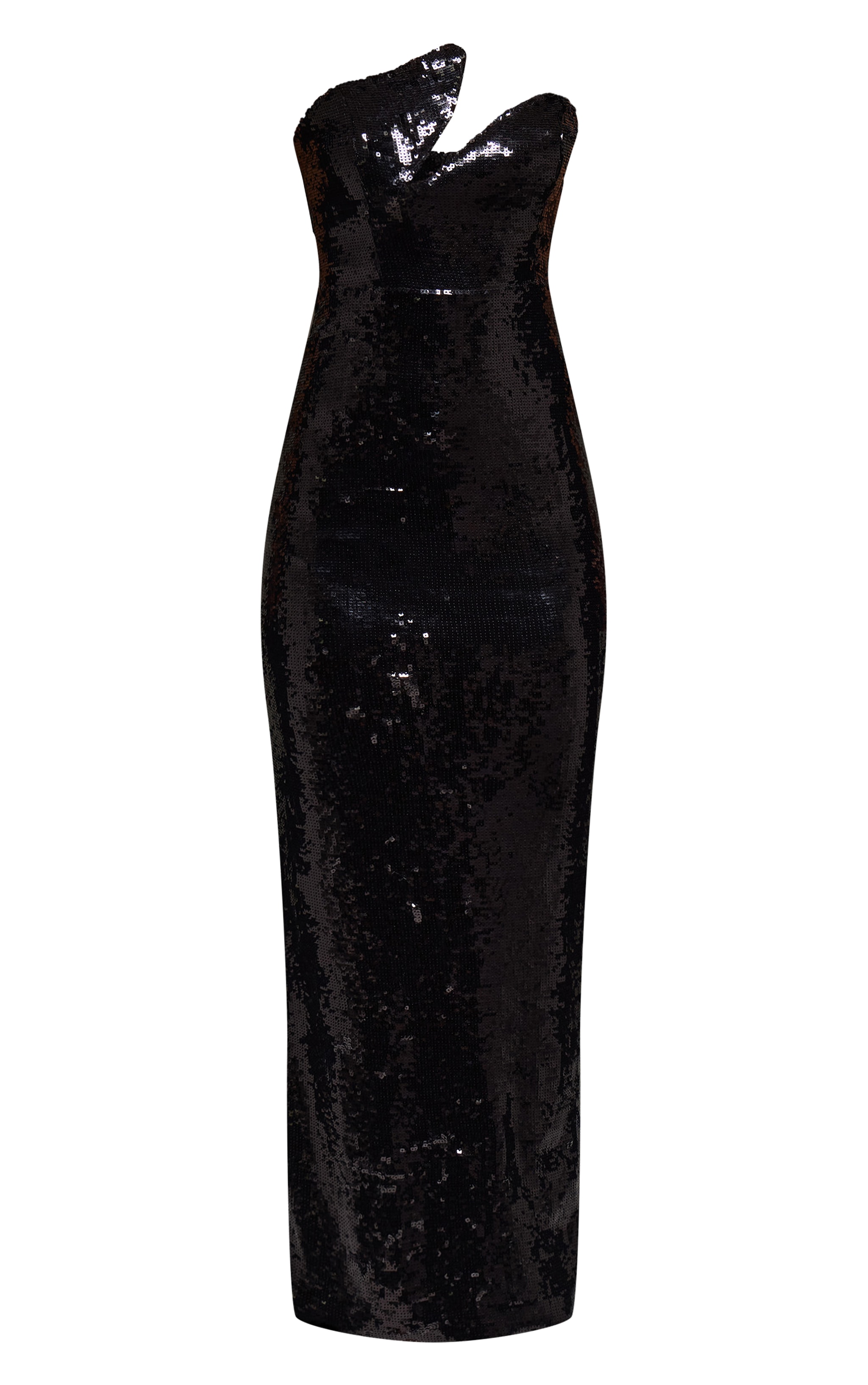 Black Sequin Bandeau Wired Maxi Dress image 5