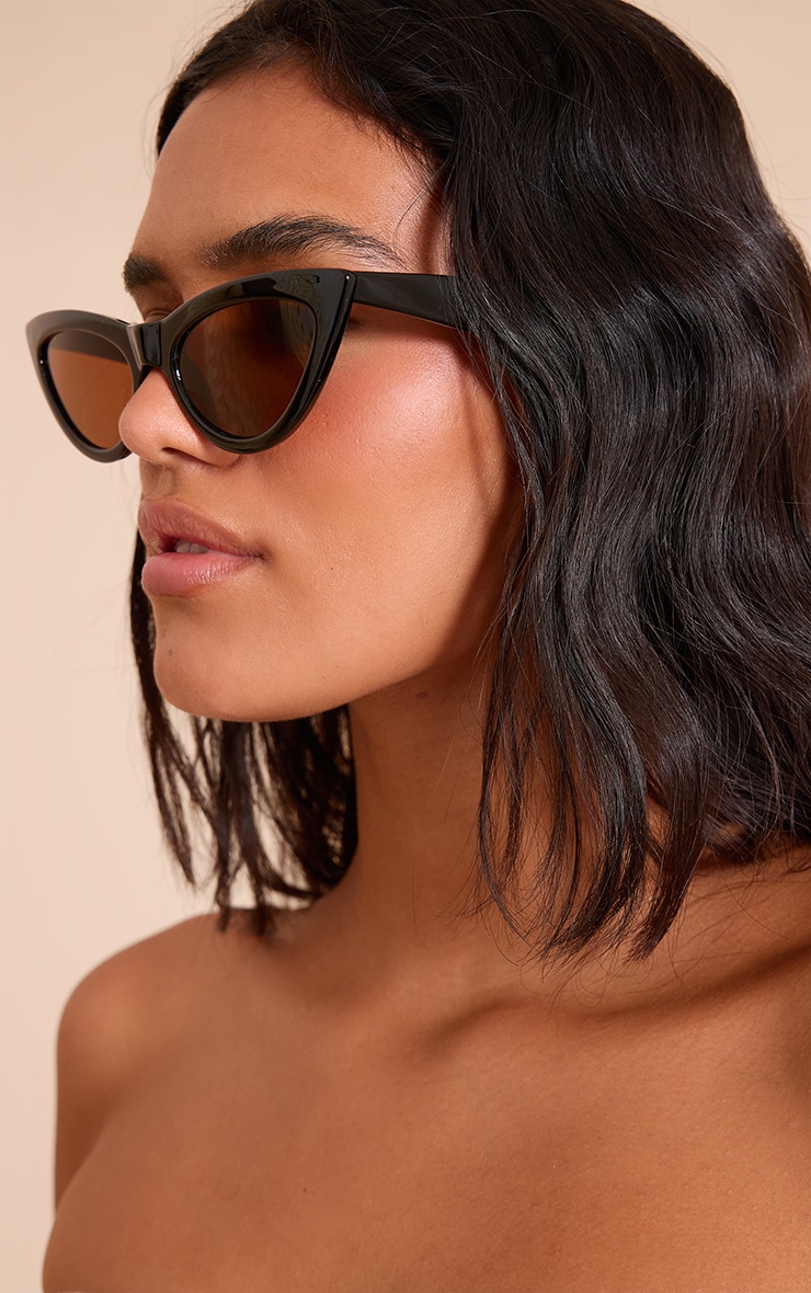Black Cat Eye Sunglasses image 1