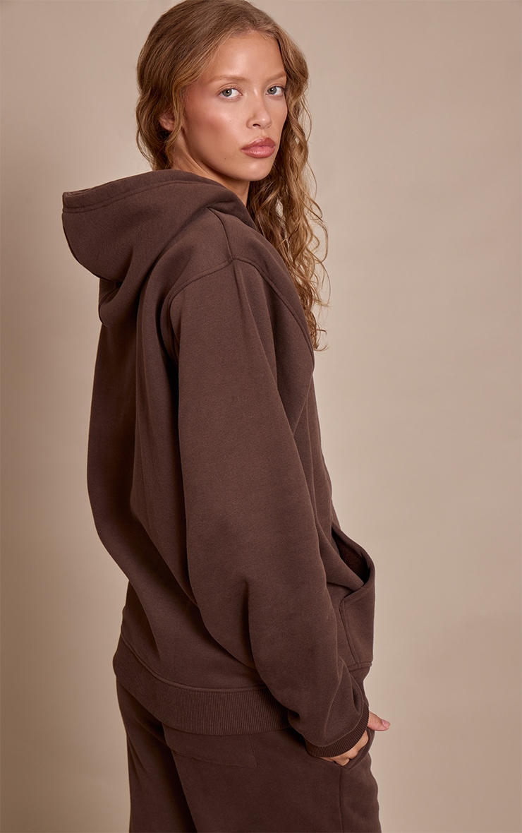 Chocolate PLT Sports Society Full Zip Hoodie image 2