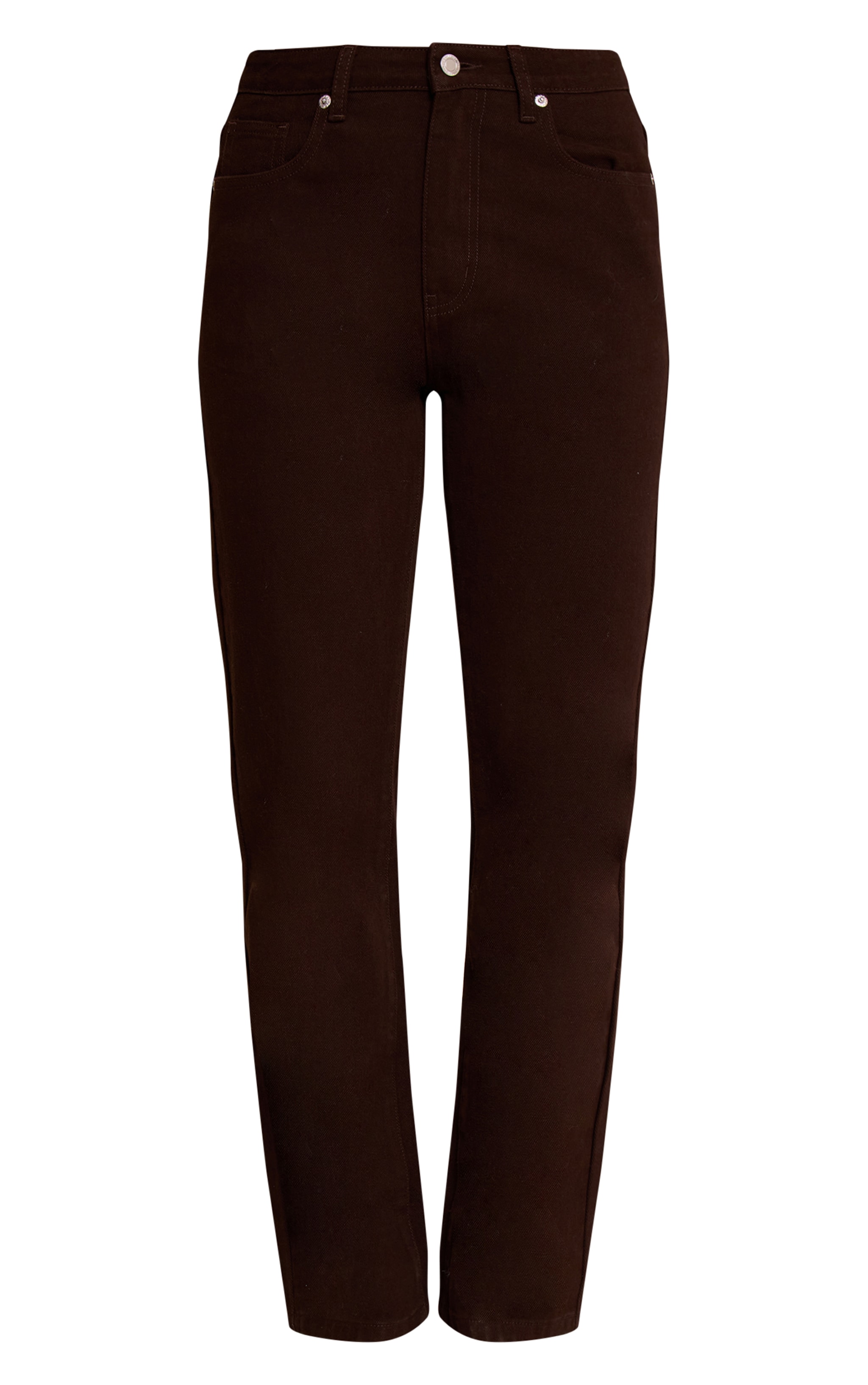 Dark Chocolate High Waist Straight Leg Jeans image 5