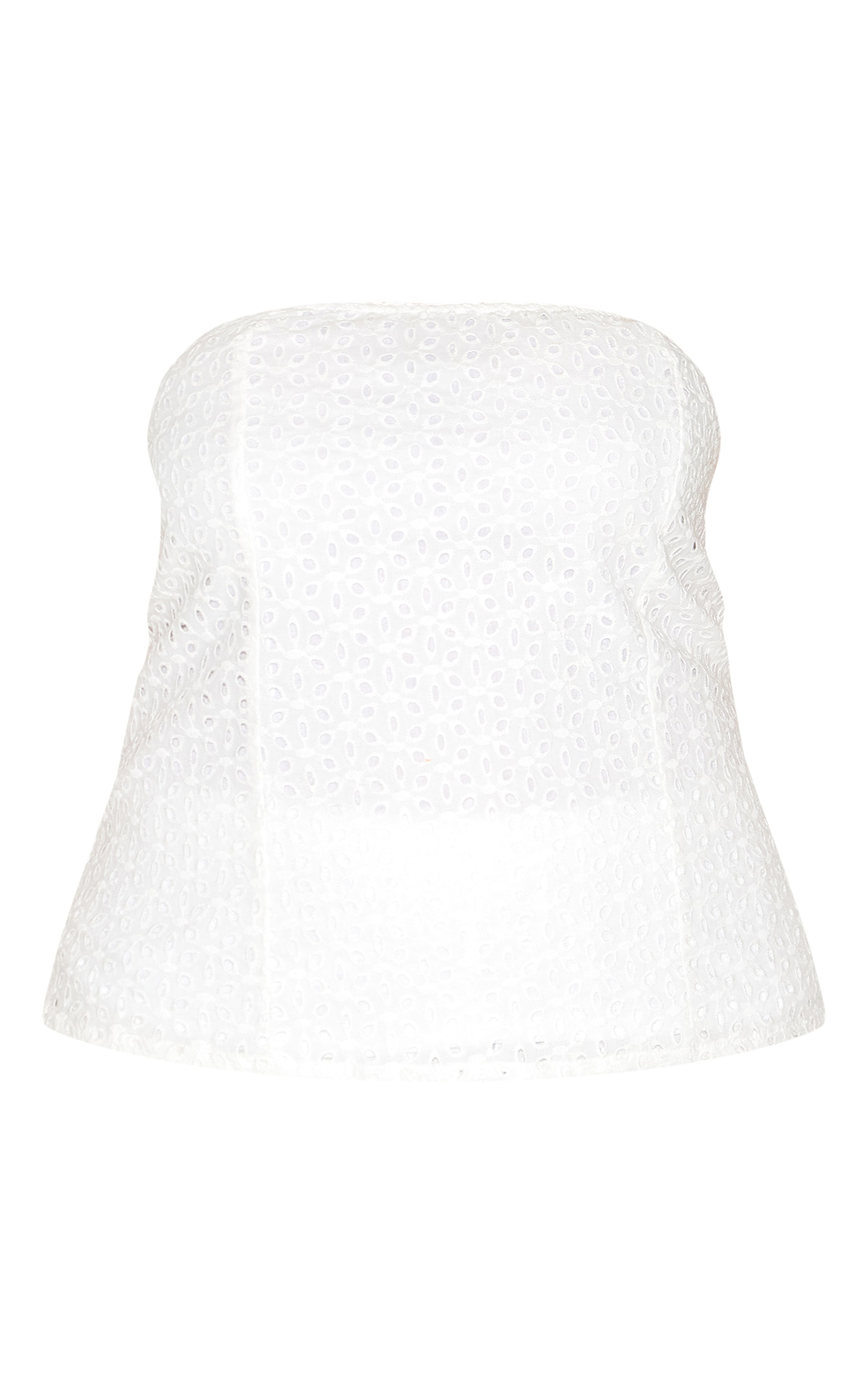Plus Top bustier en effet lin brodé blanc image 5