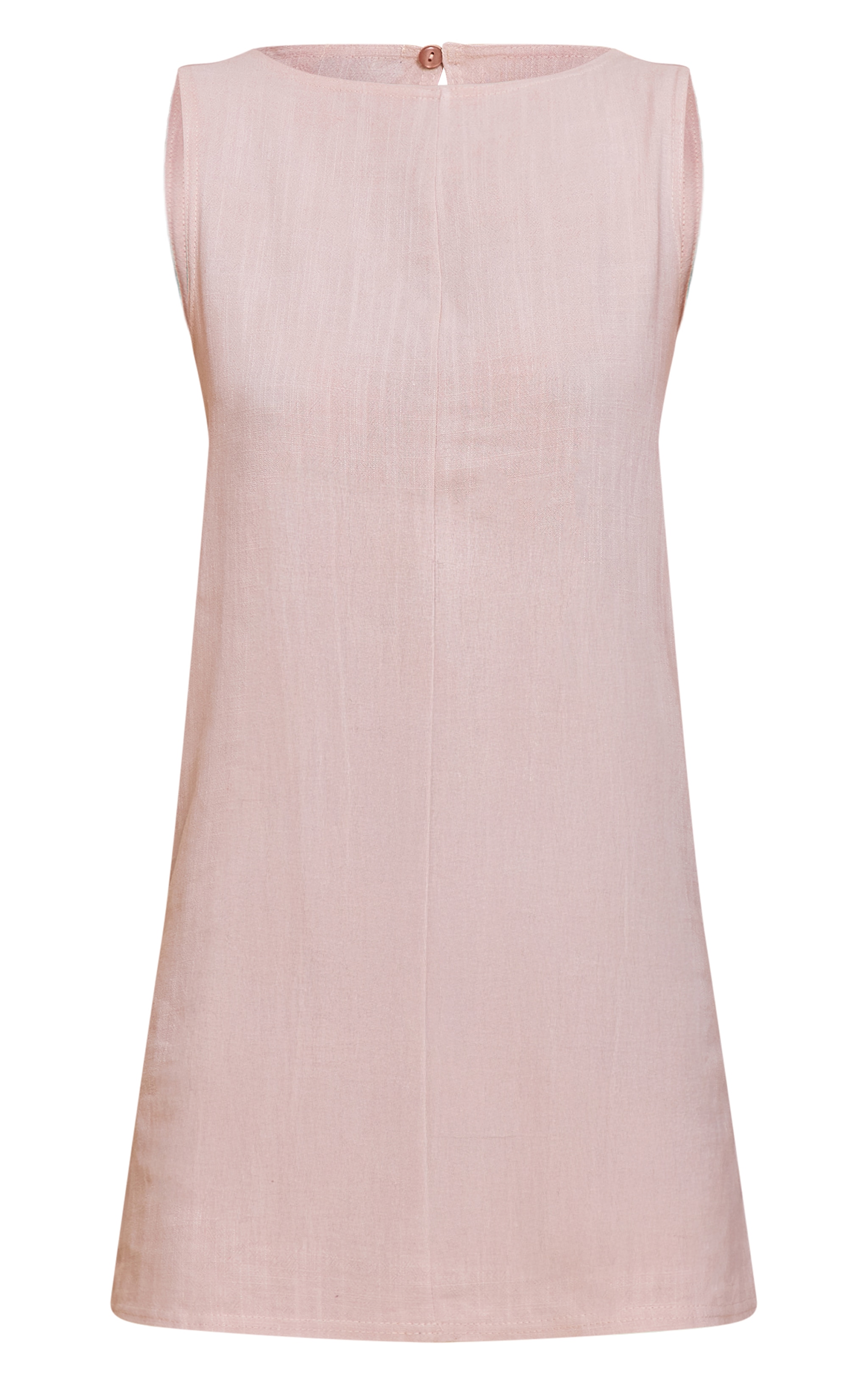 Natural Textured Boat Neck Boxy Shift Dress image 5