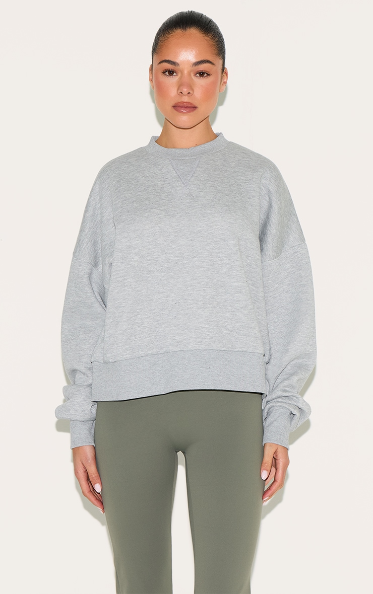 Ash Grey Boxy Basic Sweatshirt image 1