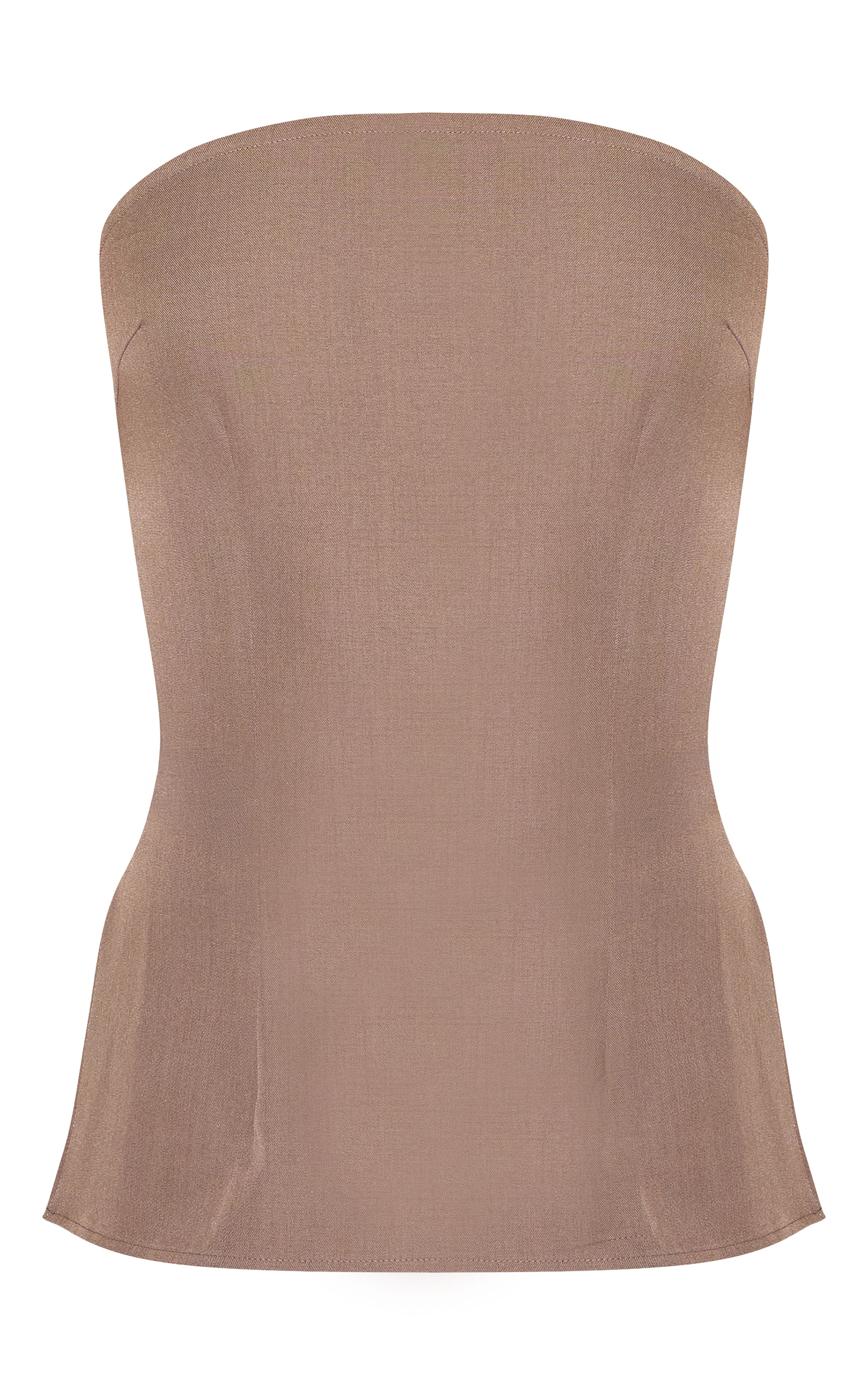 Tall Top bustier long cintré gris champignon image 5