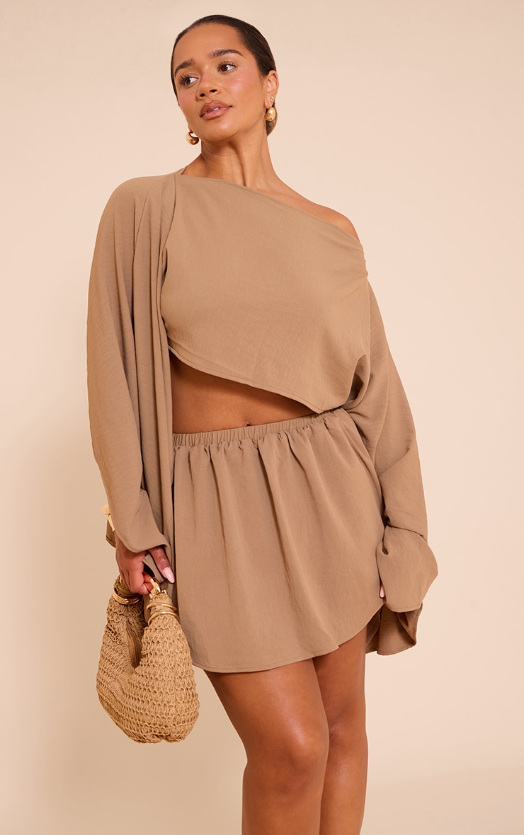 Shape Stone Hammered Satin Floaty Shorts image 4