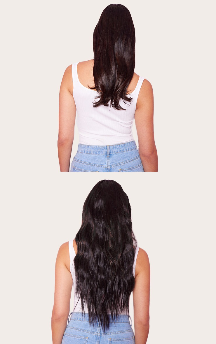 Lullabellz Lot de 5 extensions ondulées Super Thick Wave Hair Dark Brown 55cm image 4