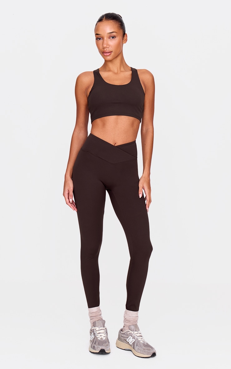 Legging de sport en Sculpt espresso à taille croisée image 1