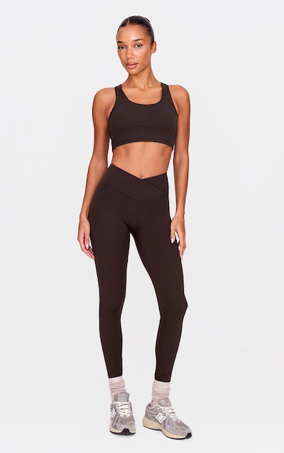Legging de sport en Sculpt espresso à taille croisée