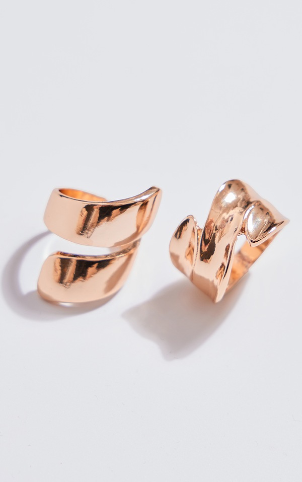 Gold Textured Twist Chunky Multipack Rings | Accessories ...