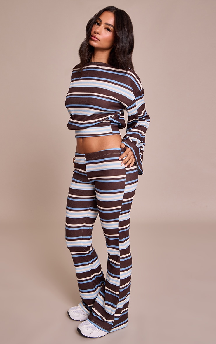 Petite Pull ample asymétrique chocolat multicolore image 3