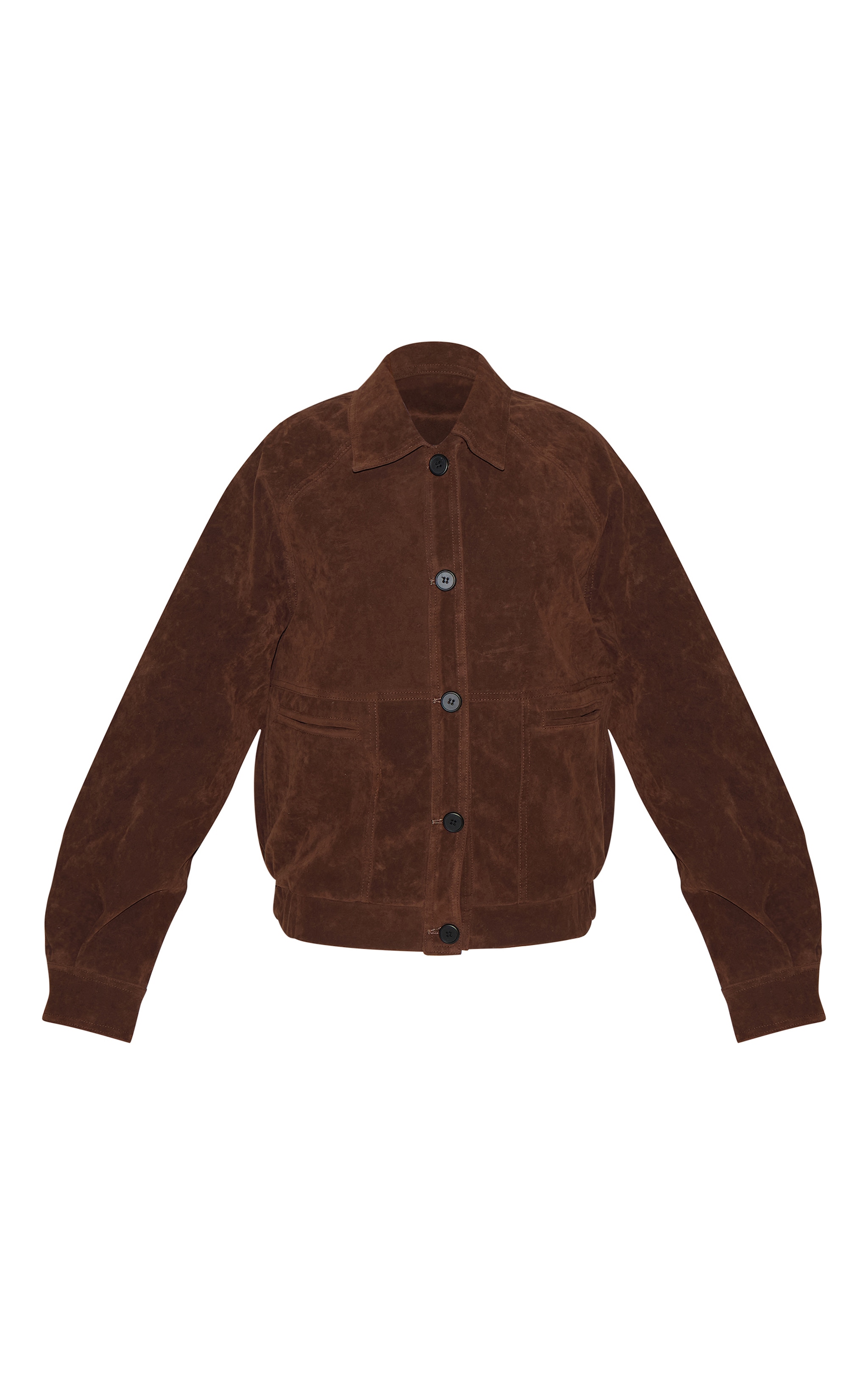 Dark Brown Oversized Faux Suede Jacket image 5