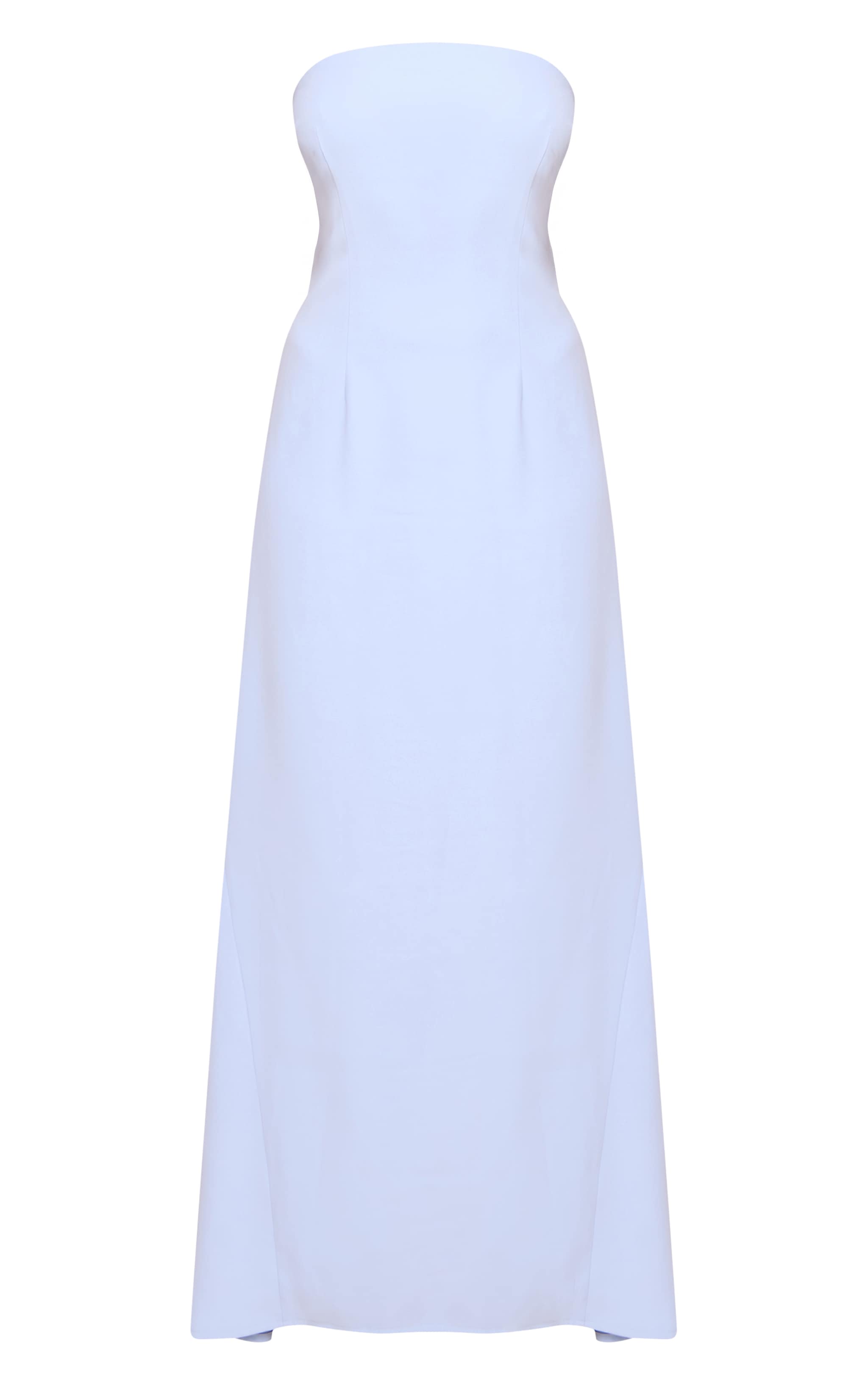 Light Blue Tailored Woven Bandeau Maxi Dress image 5