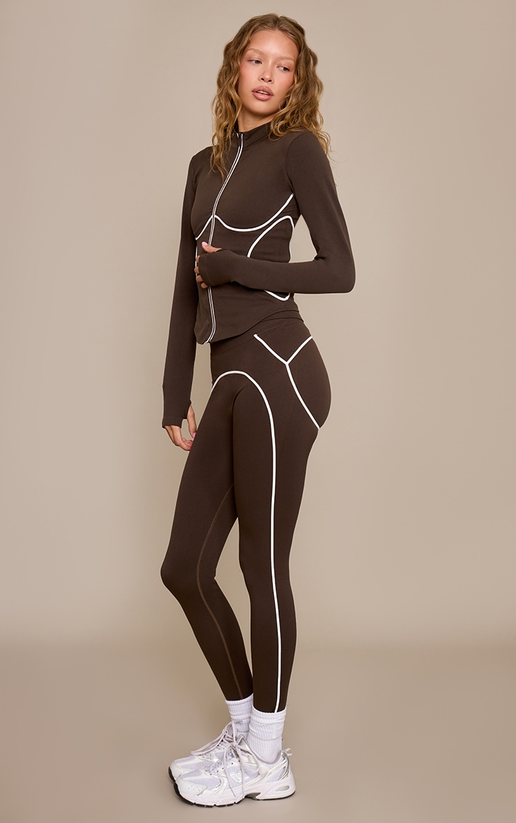 Espresso Seamless Contrast Seam Jacket image 3