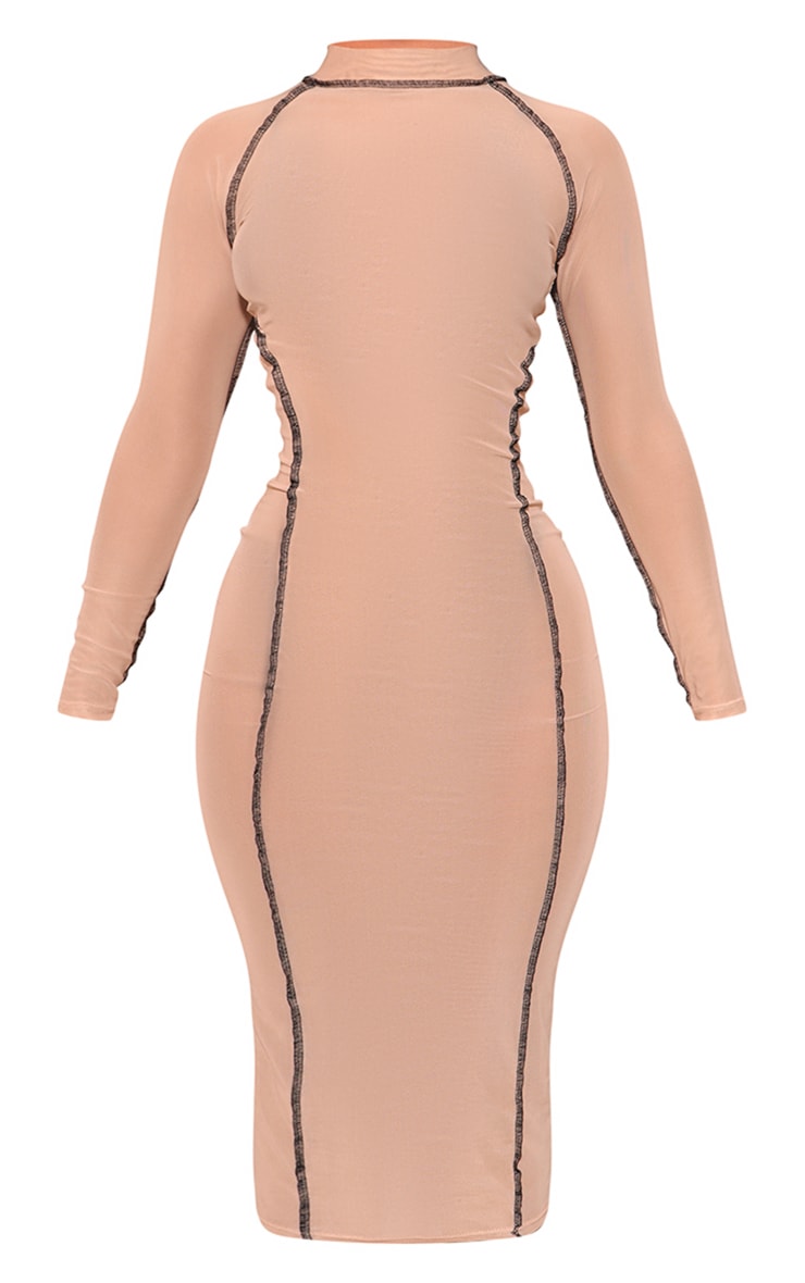 ThemeNY Maddison Black Pearl & Stud Mesh Cut Out Dress main image 0