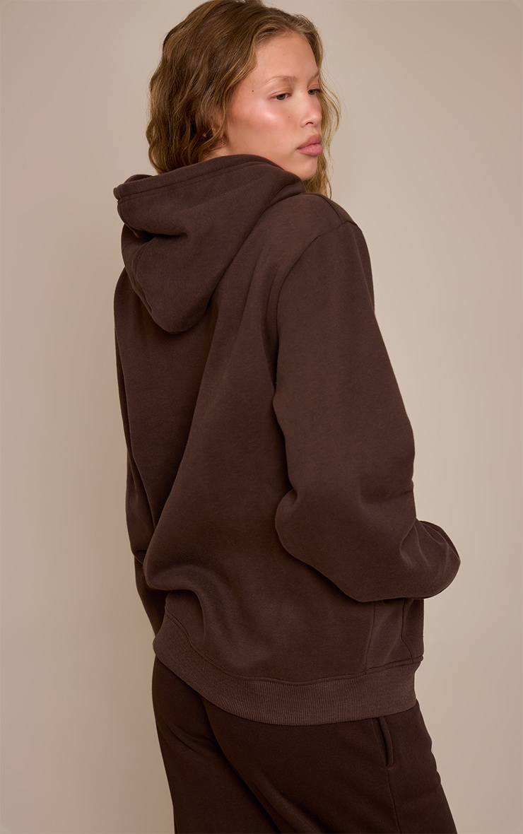 Espresso Embroidered Oversized Sweat Hoodie image 2