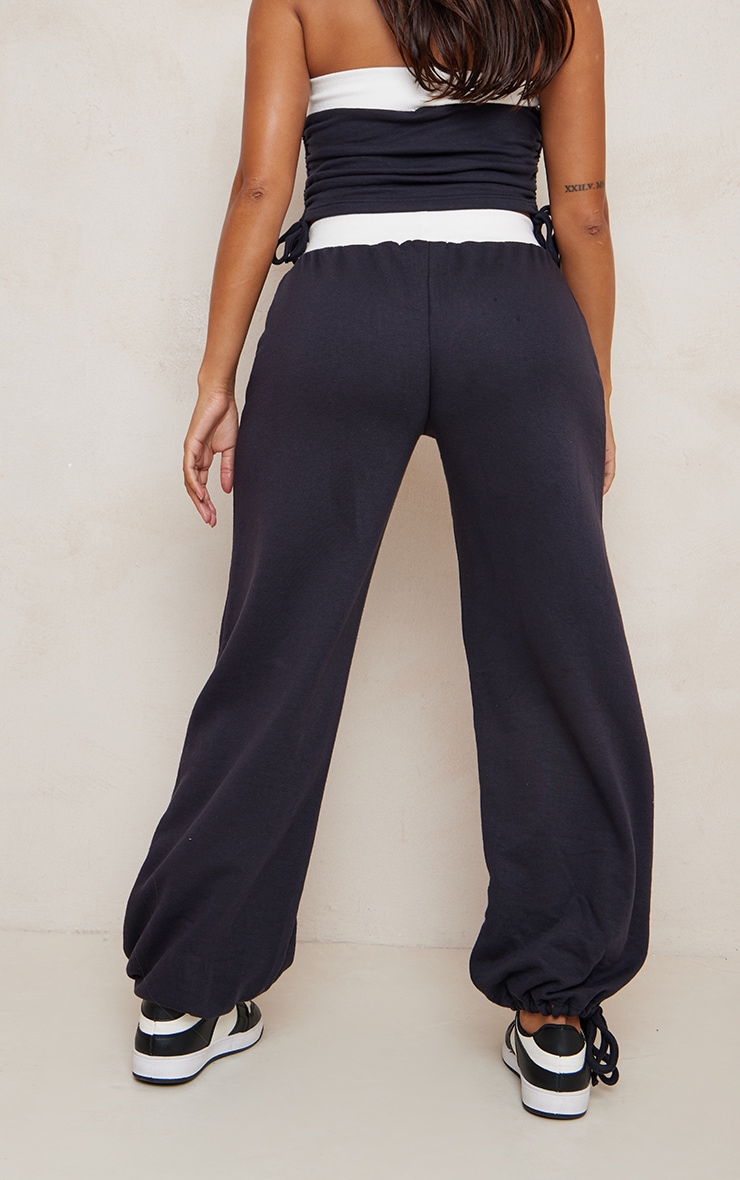 PRETTYLITTLETHING Shape Charcoal Baggy Low Rise Sweatpants image 3