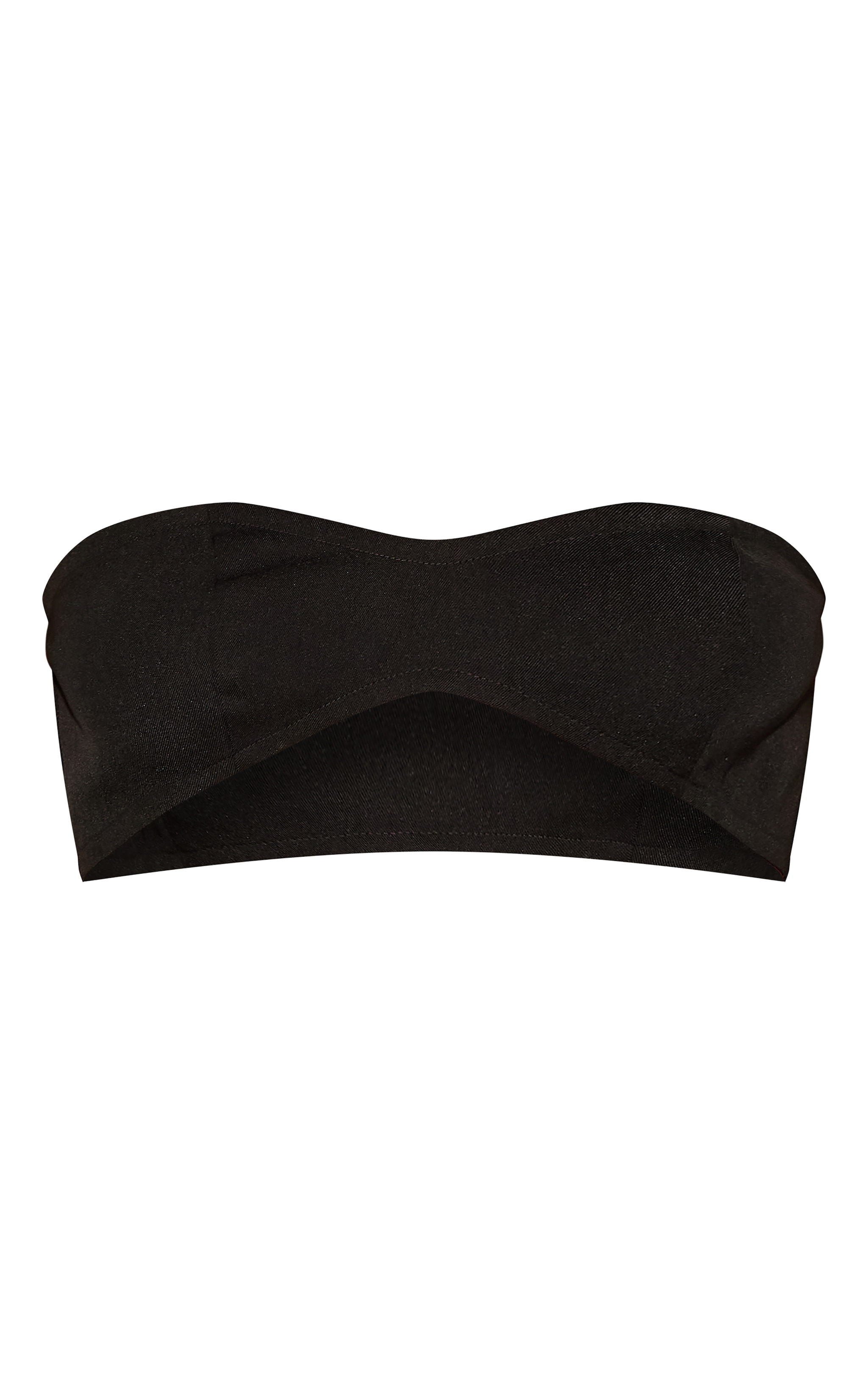 Top bandeau de tailleur tissé noir image 5