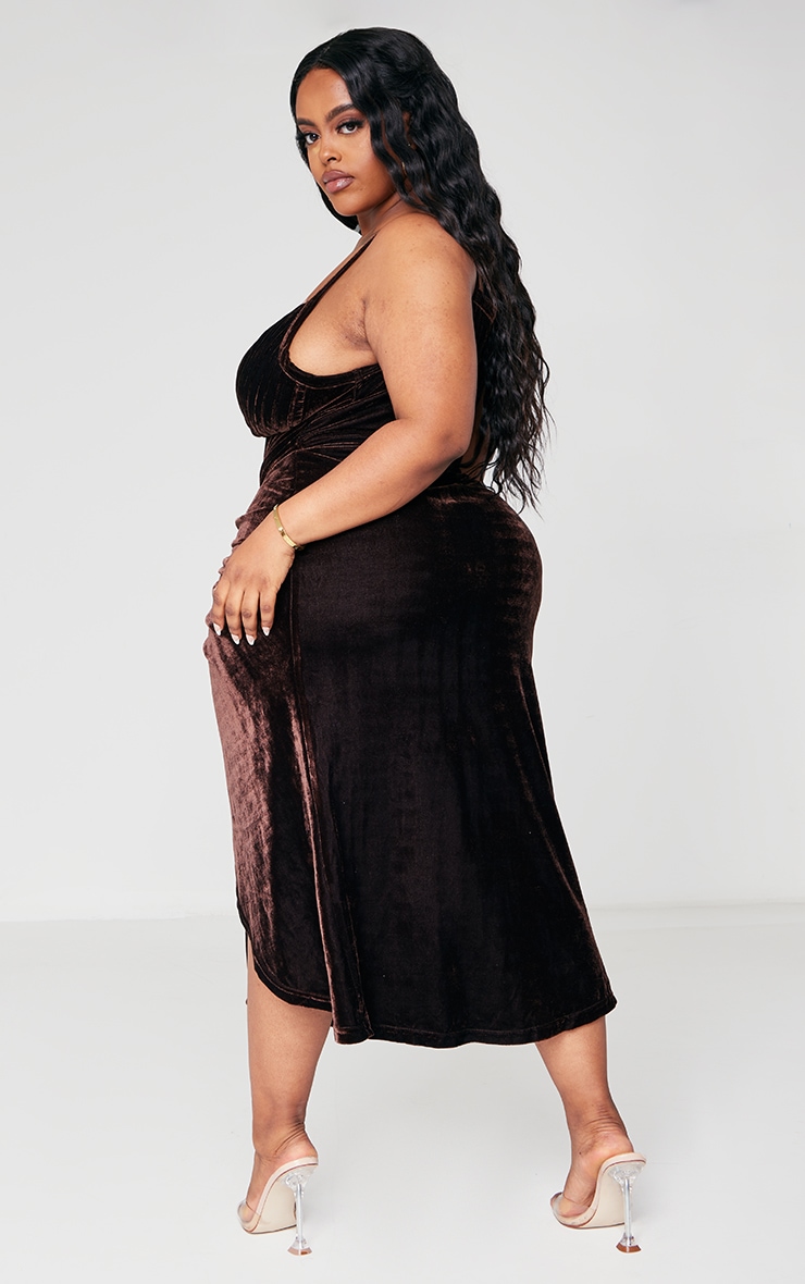 Green Plus Size Velour Dress Fashion Nova Dahlia Ruched Mini Dress 2X