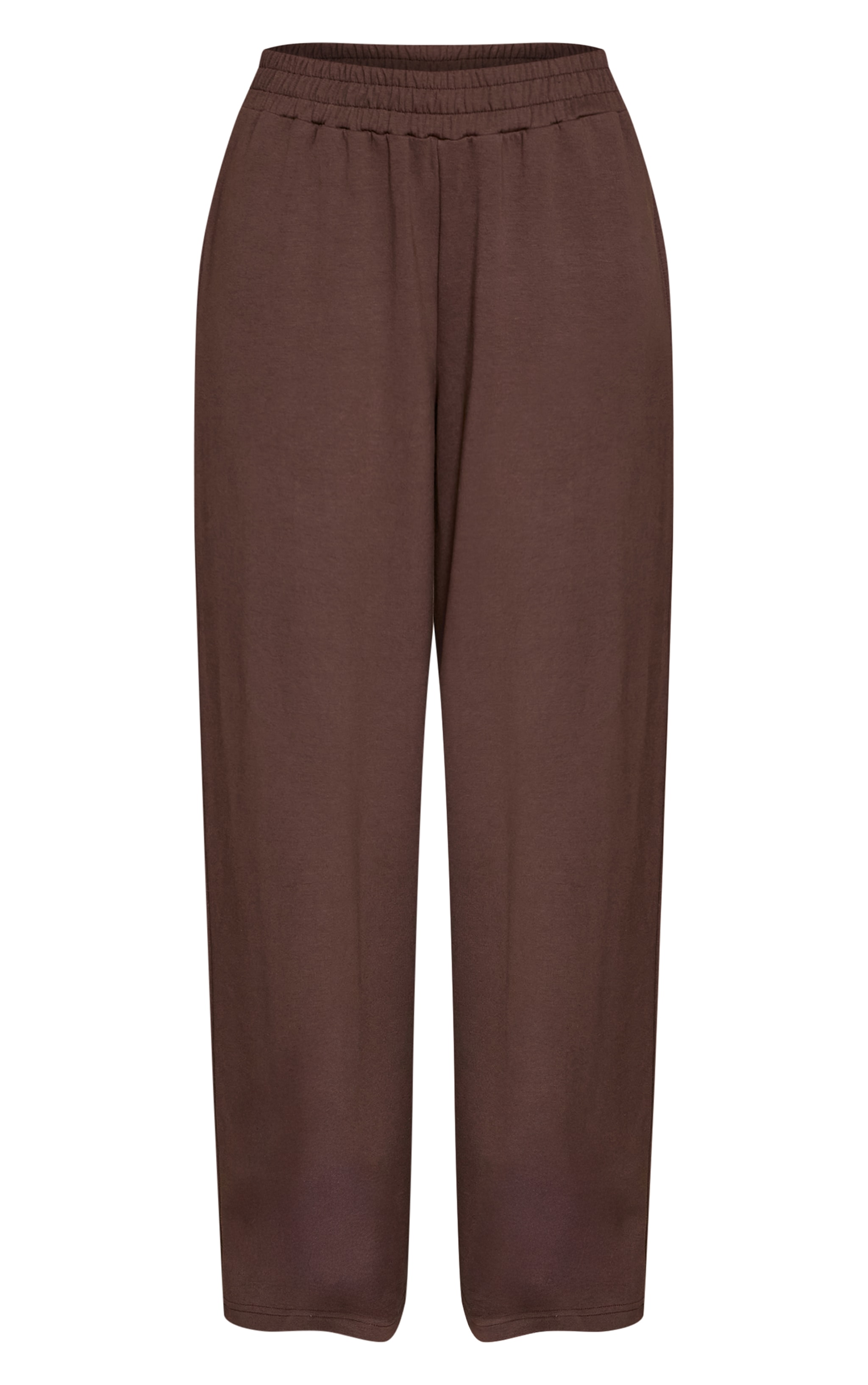 Chocolate Interlock Extreme Wide Leg Joggers image 5