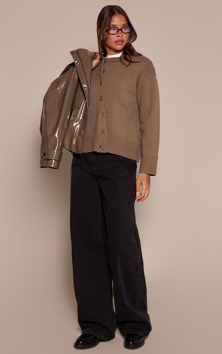 Pistachio Asymmetric Button Down Cardigan  image 3