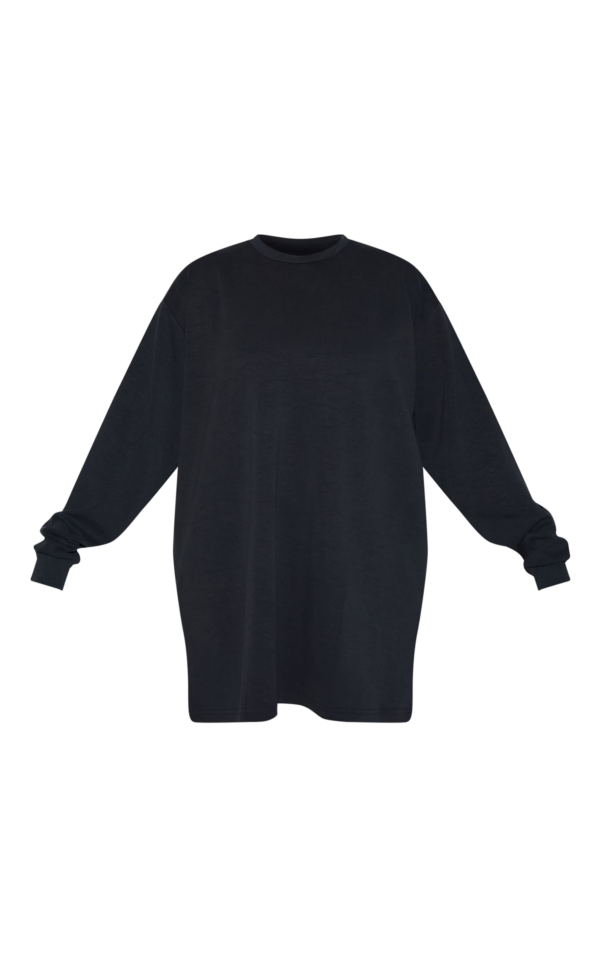 Plus Black Modal Long Sleeve Sweater Dress image 5