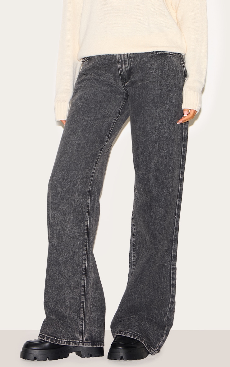 Tall Washed Grey Low Rise Boyfriend Jeans image 1