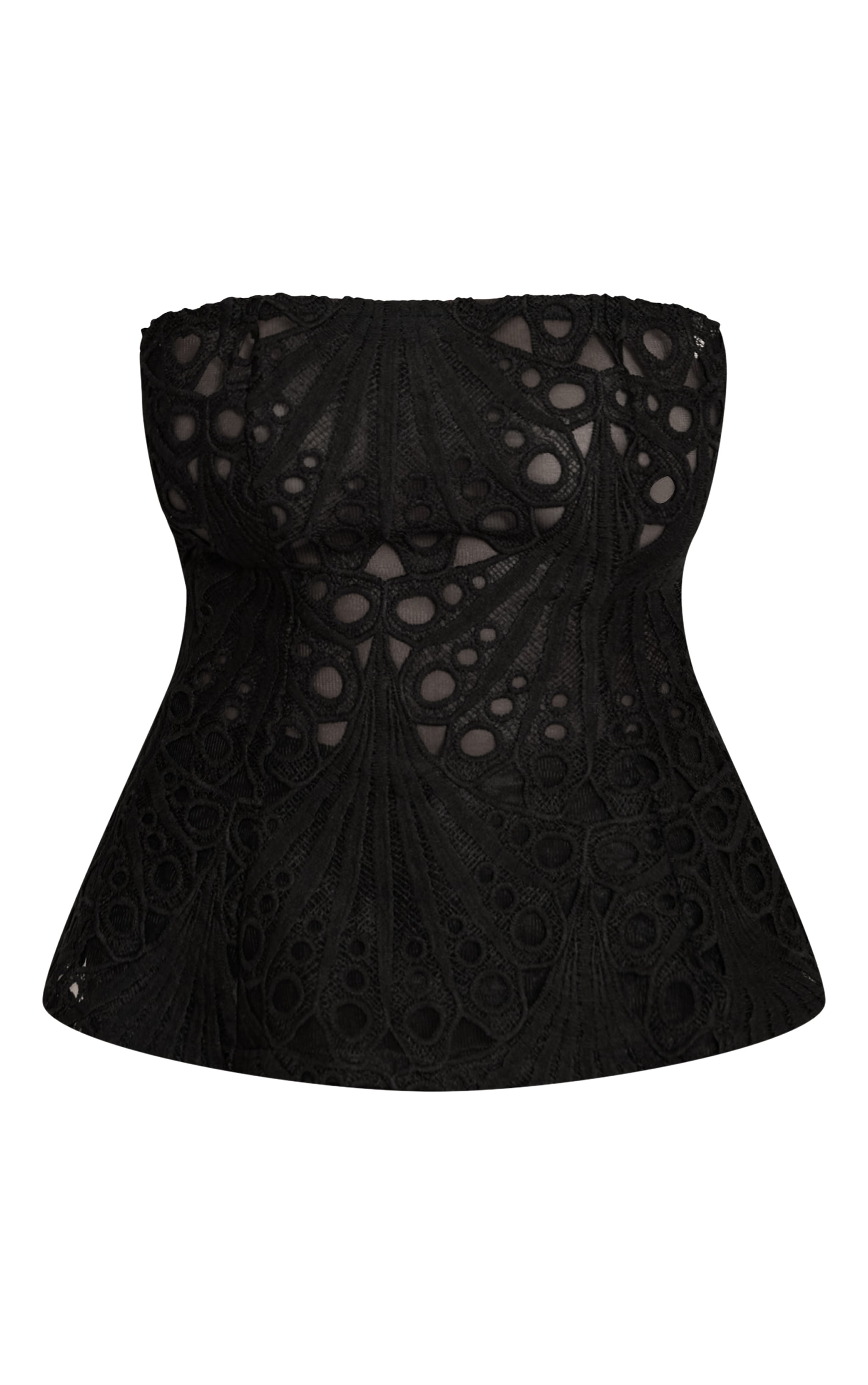 Shape Black Lace Bandeau Peplum Corset image 5