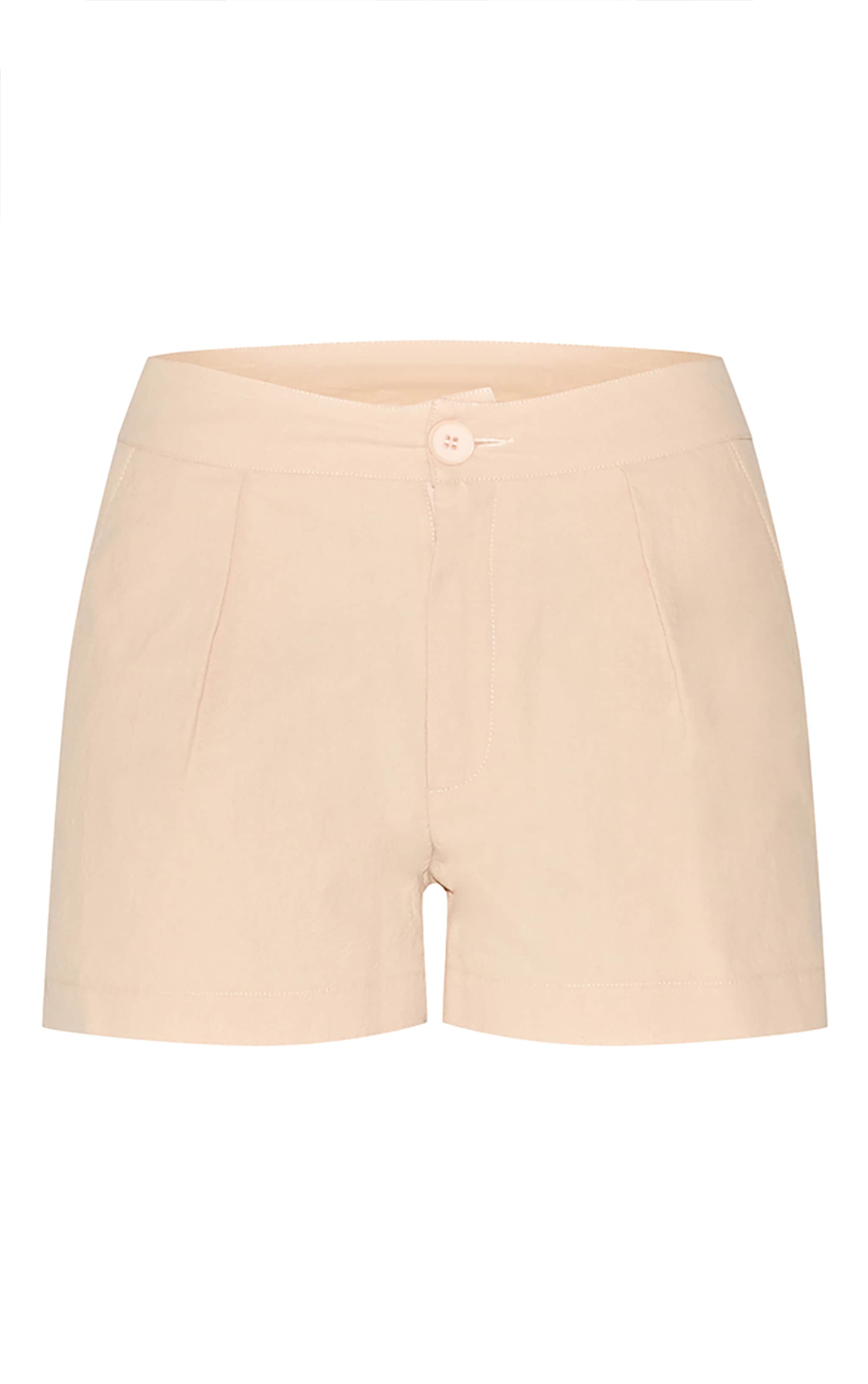 Sand Linen Look Woven Tailored Shorts image 6