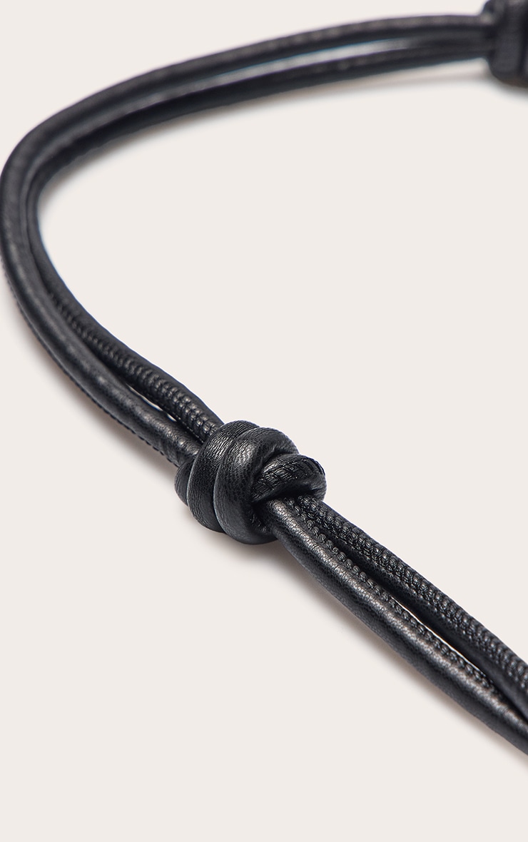 Sac à main en suédine noire à anse nouée image 4