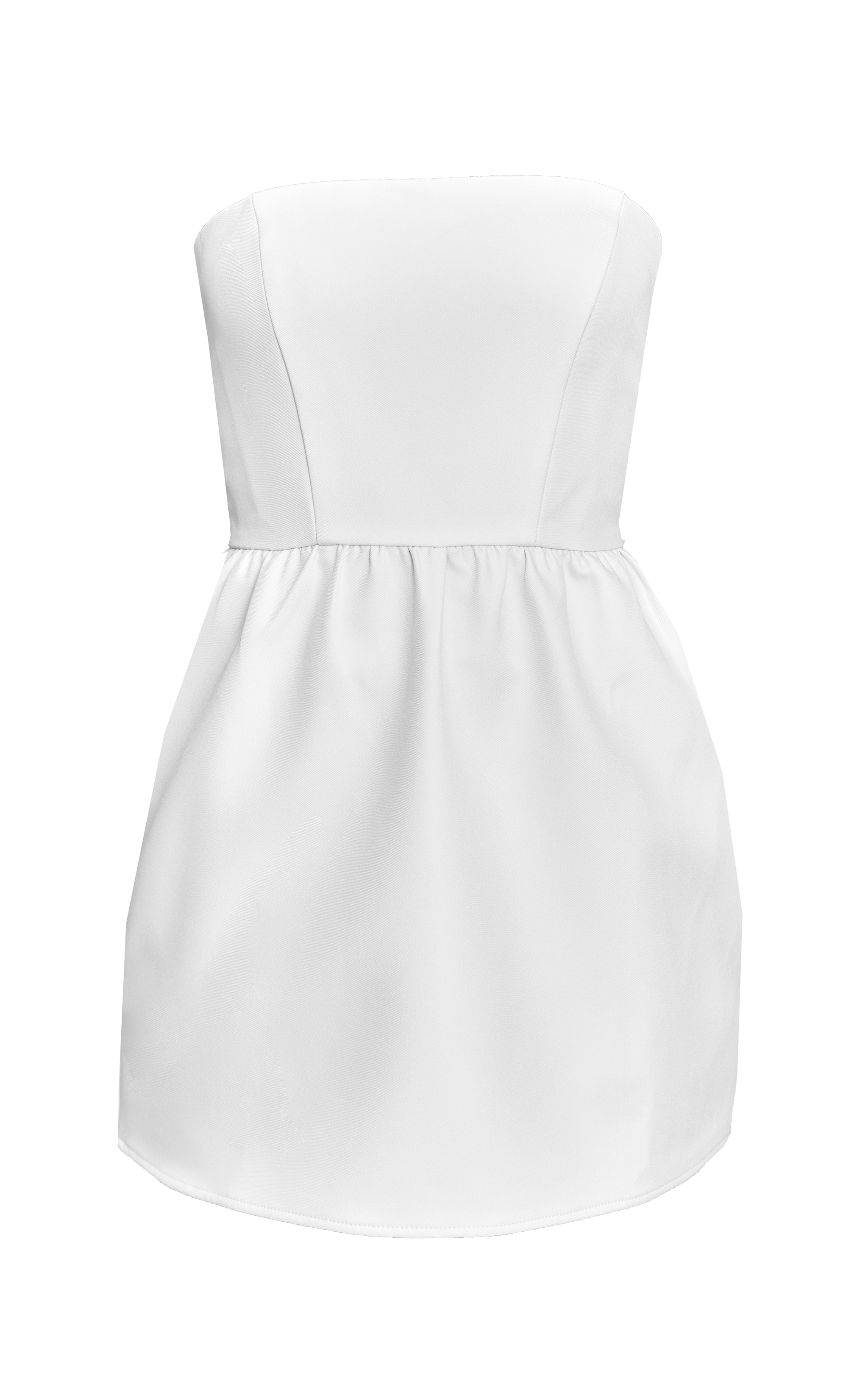 Robe bustier droite tissée crème à poches image 5
