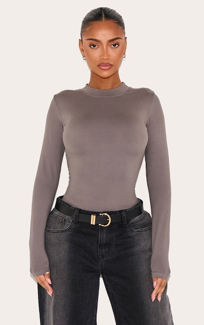 Shape Charcoal Sculpted Long Sleeve Bodysuit