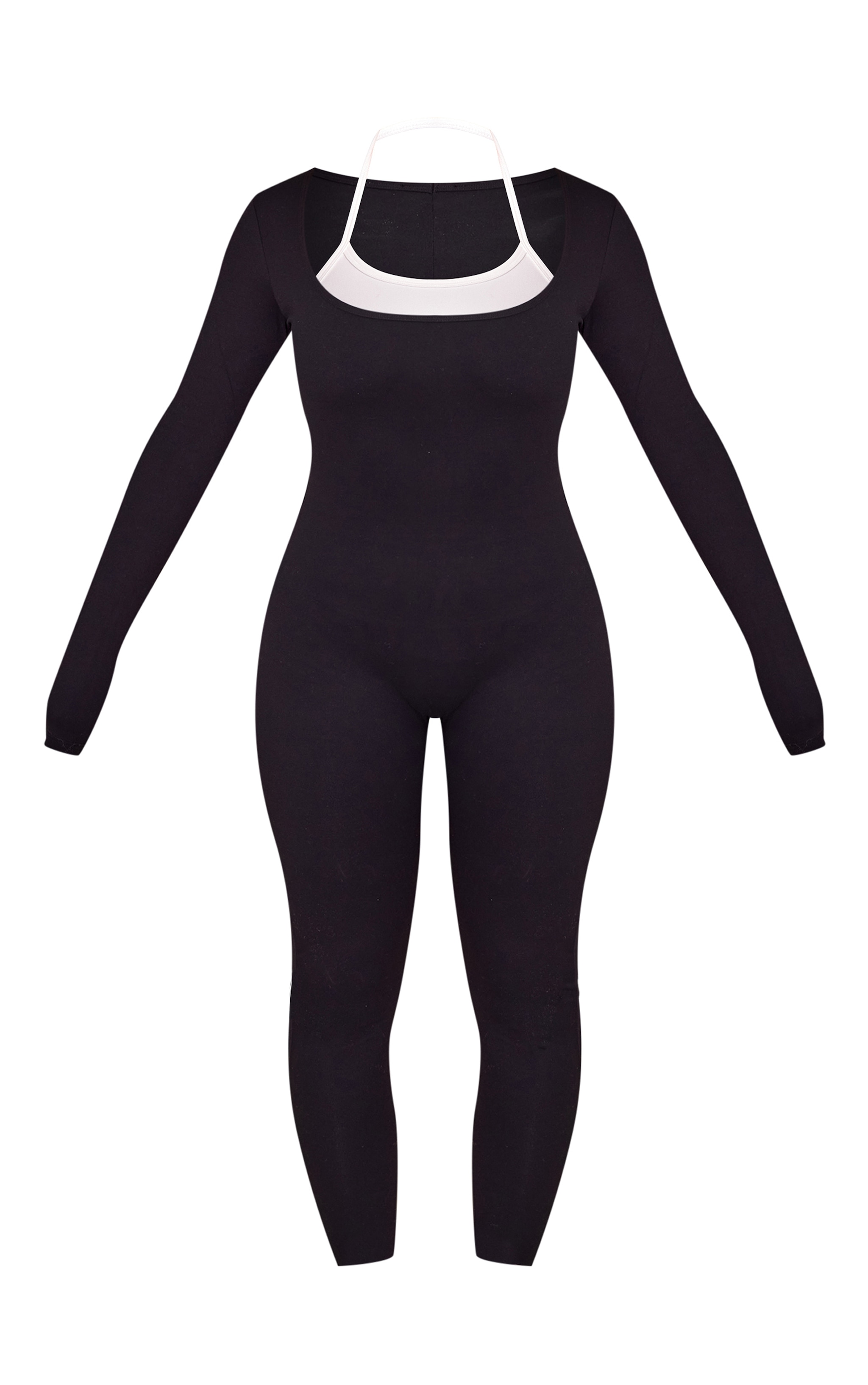 Shape Black Contrast Active Sculpt Long Sleeve Jumpsuit image 5