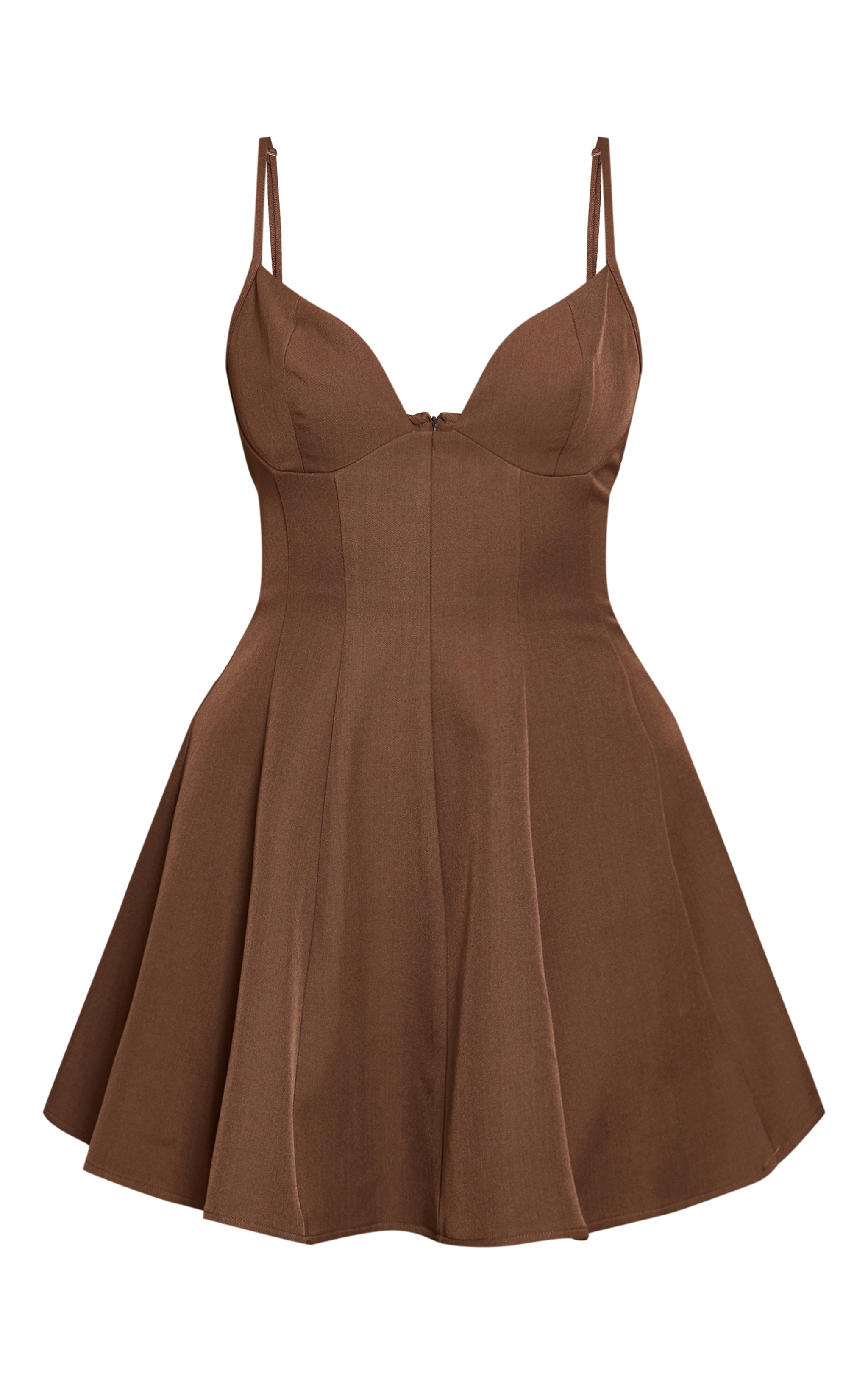 Chocolate Woven Pleated Shift Dress image 5