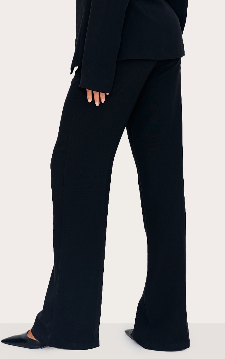 Tall Black High Waisted Tailored Pants image 3