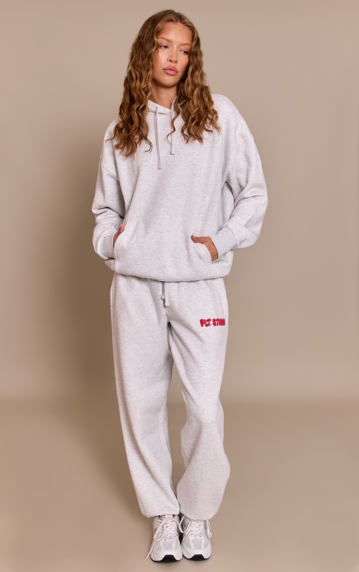 Ash Grey PLT Studio Print Cuffed Track Pants image 2