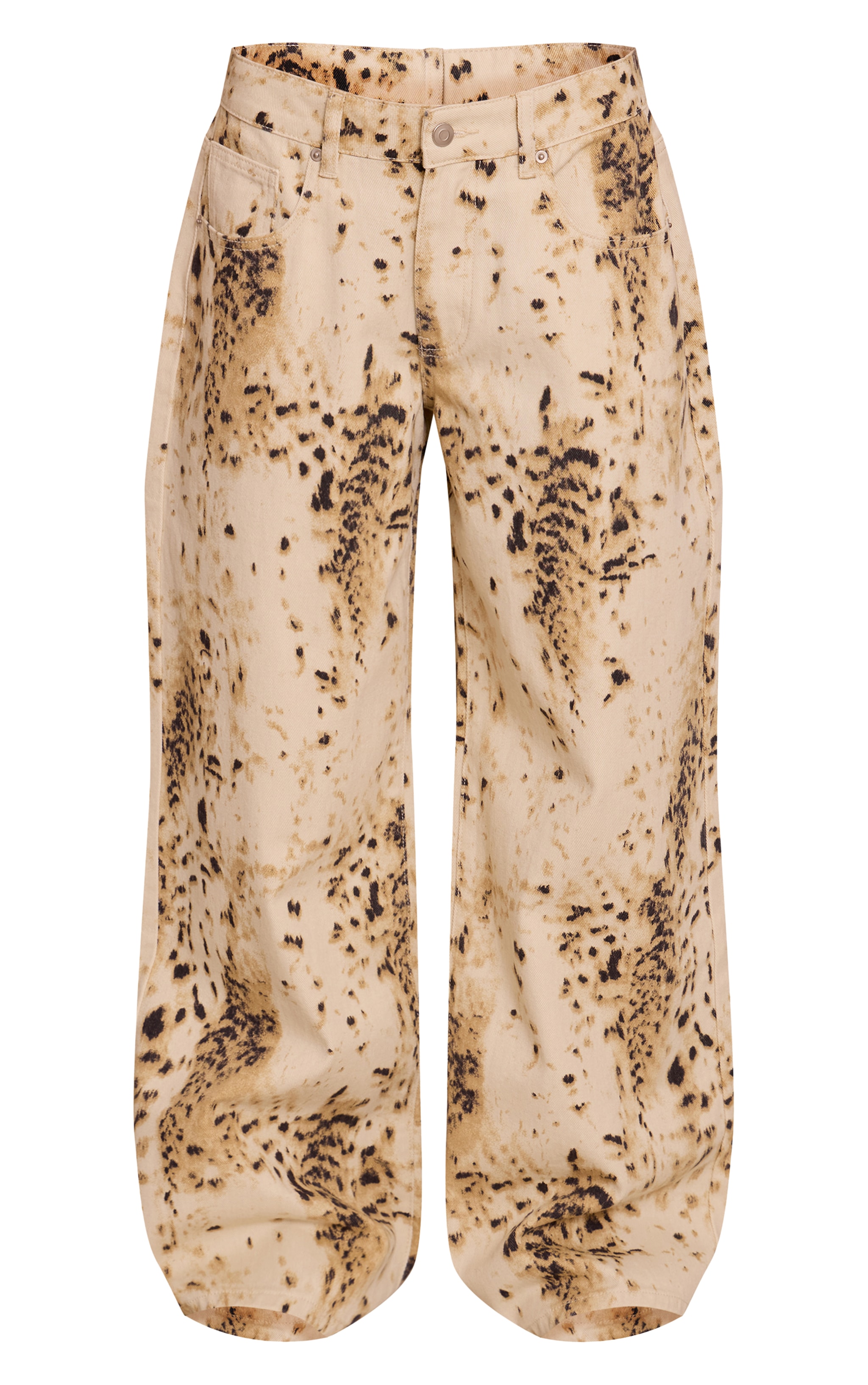 Snow Leopard Slouchy Wide Leg Jeans image 5