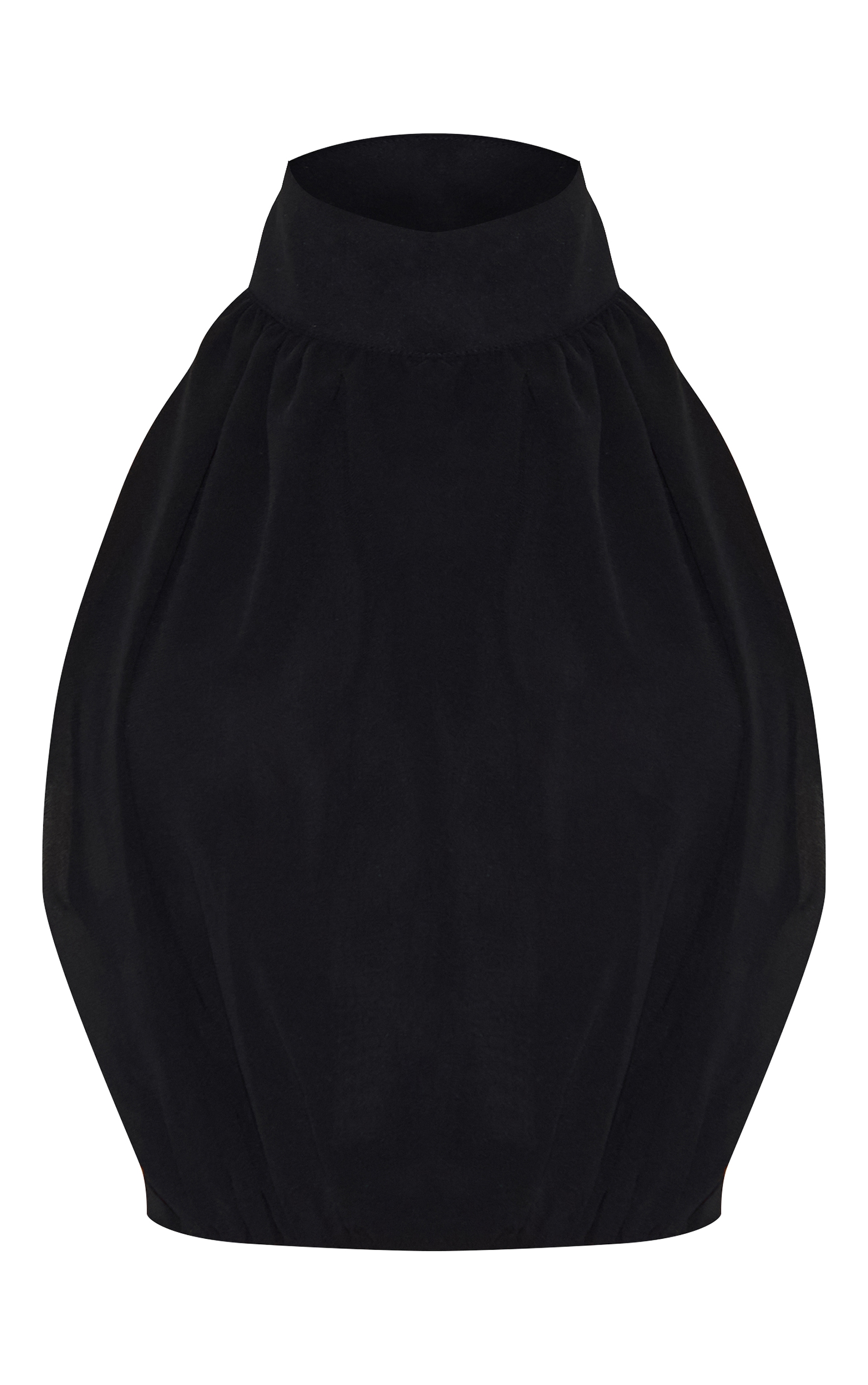 Black Bubble Hem Chiffon Long Top image 5