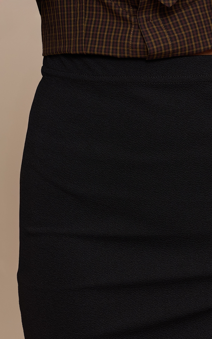 Petite Black Split Mini Skirt image 5