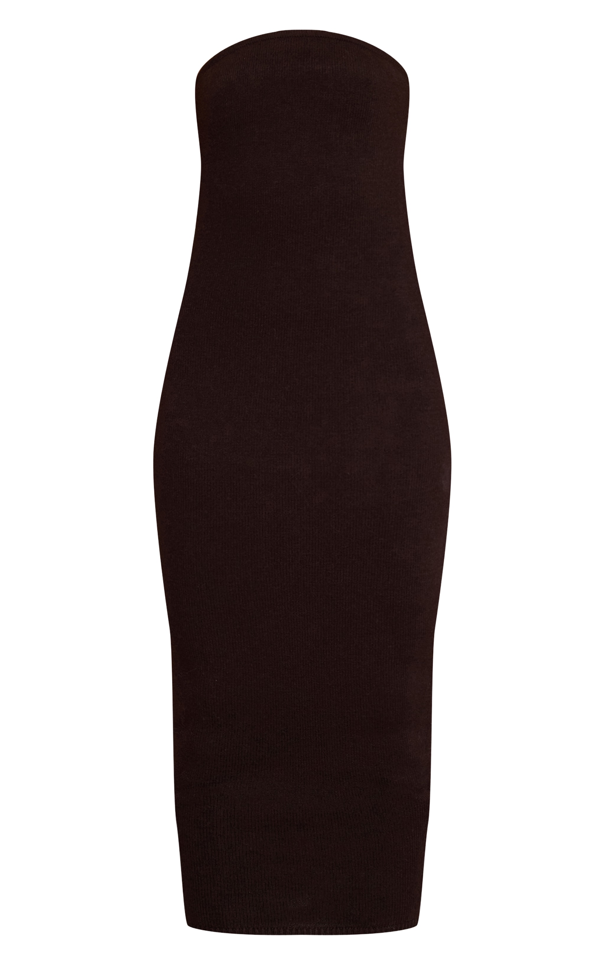 Chocolate Bandeau Knitted Midi Dress  image 5