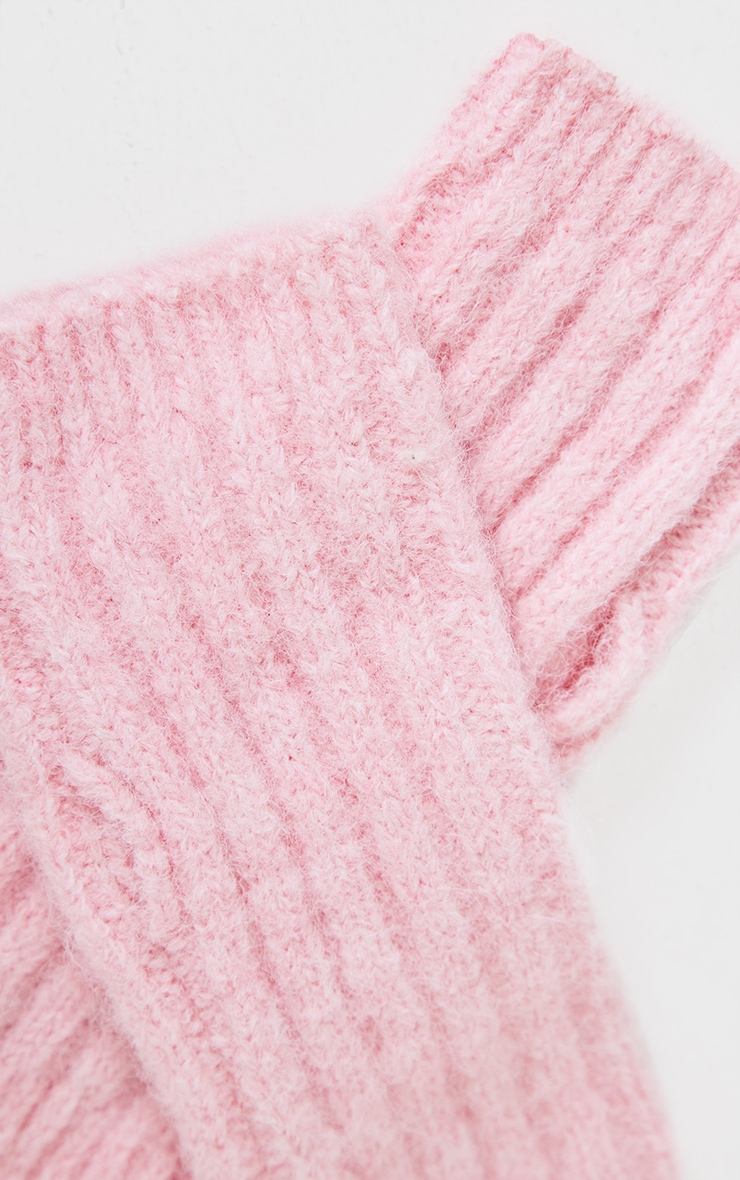 Baby Pink Blanket Rib Arm Warmers image 3