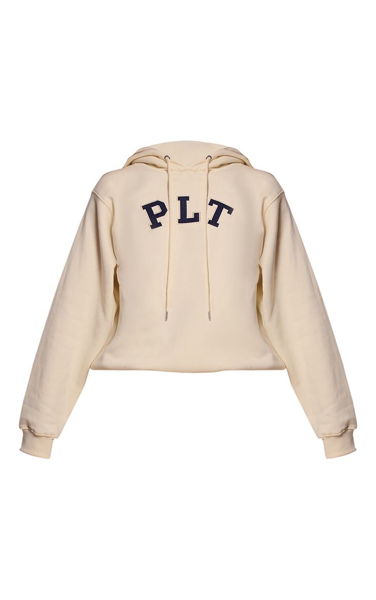 Cream Logo Oversized Hoodie image 5