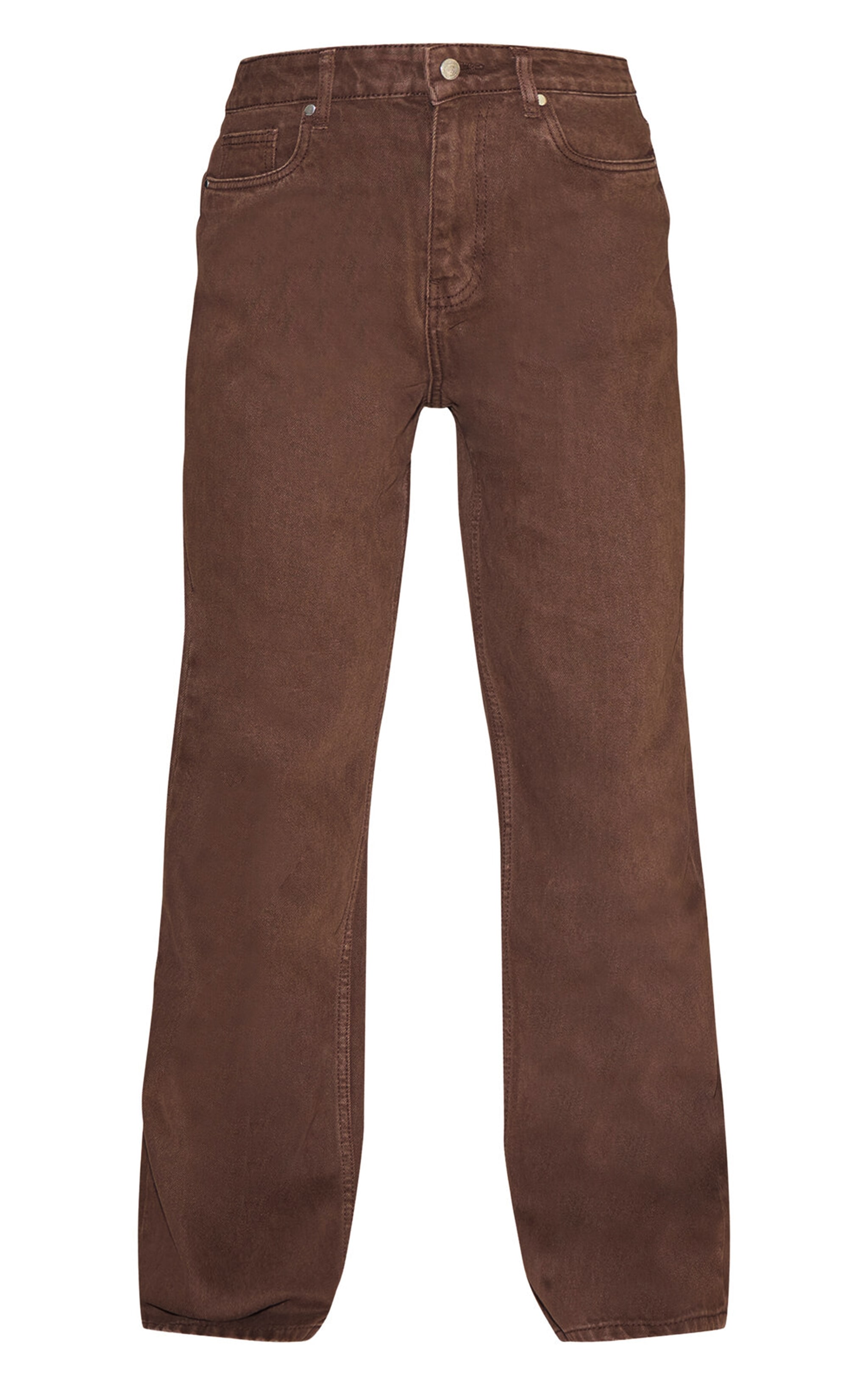 Brown Mid Rise Wide Leg Jeans image 5