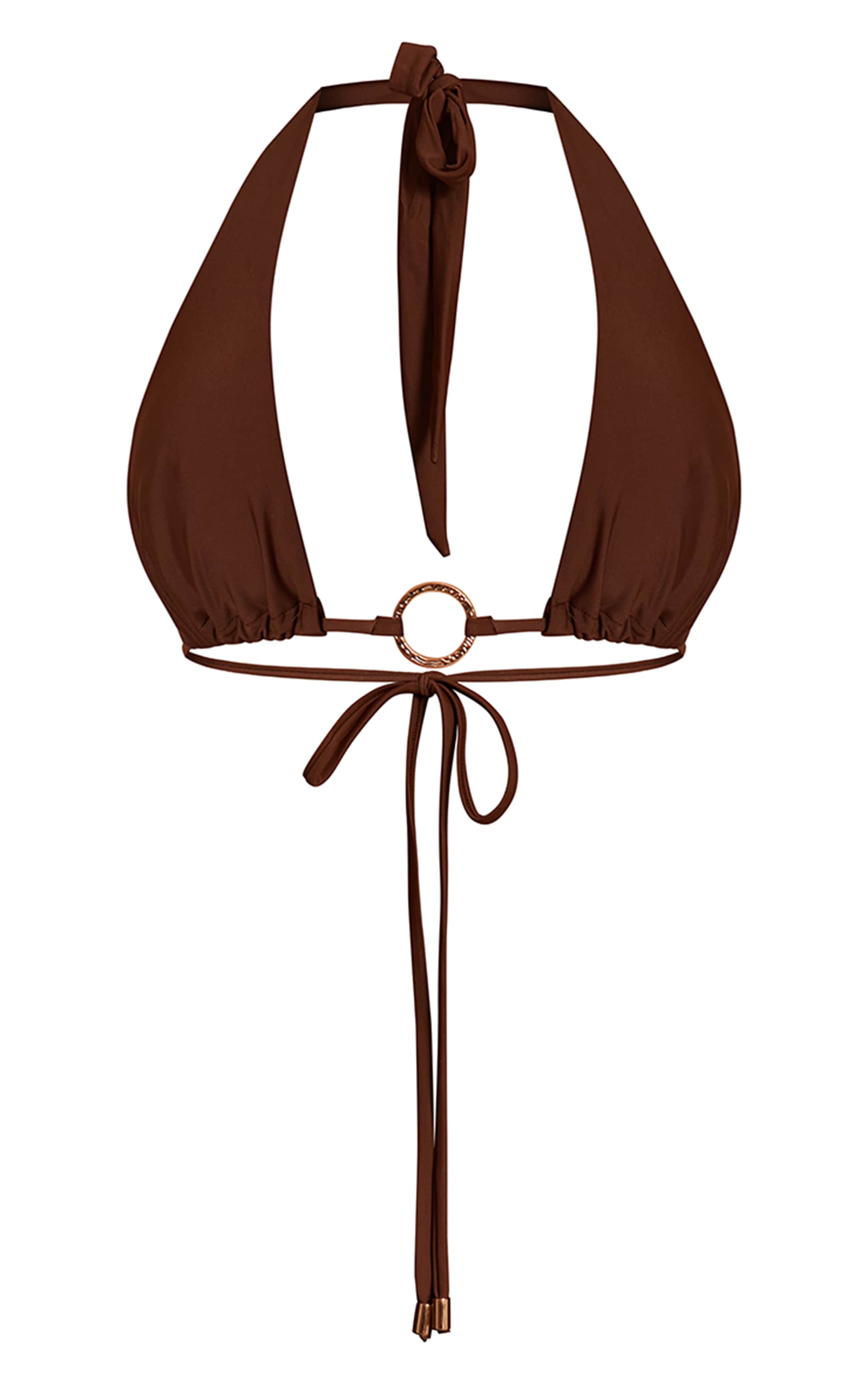 Espresso Gold Ring Triangle Bikini Top image 5
