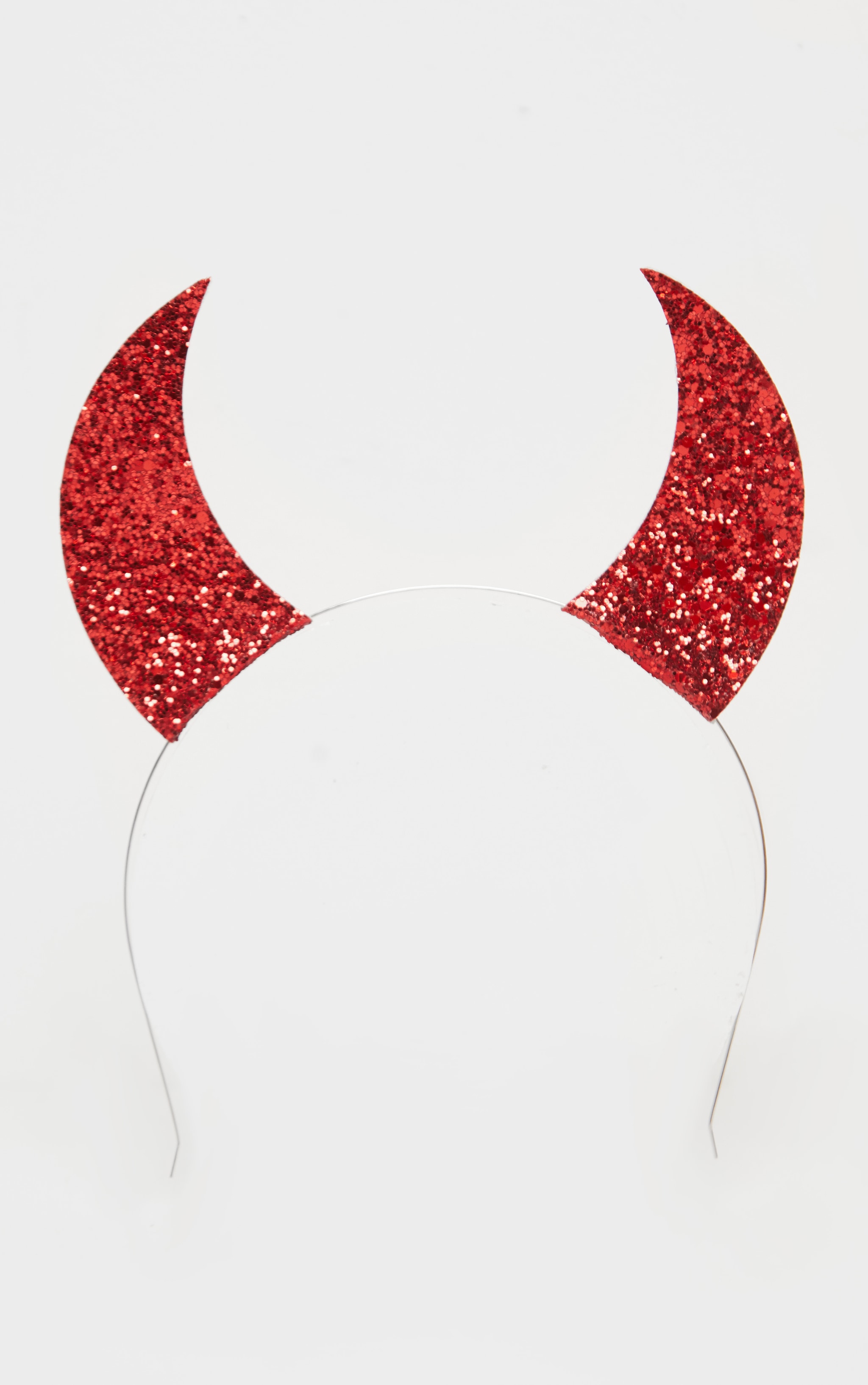 Red Glitter Dainty Devil Horns Headband PrettyLittleThing