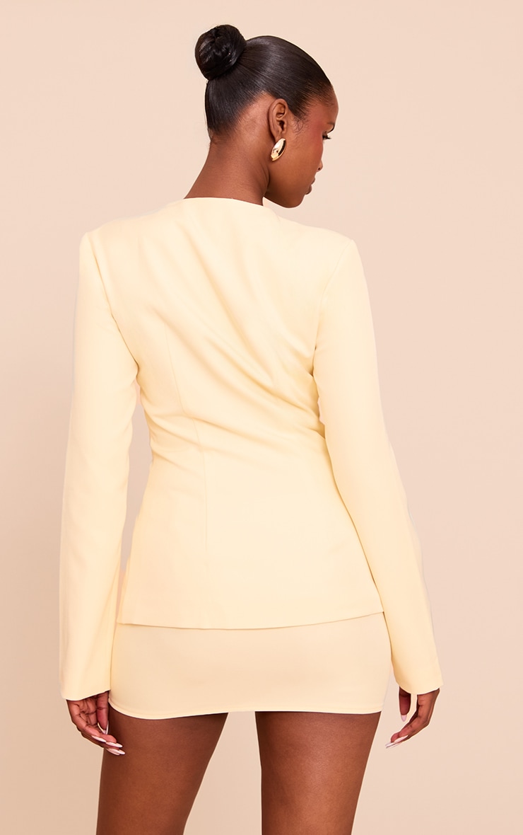 Butter Yellow Cinched Waist Shirt image 2