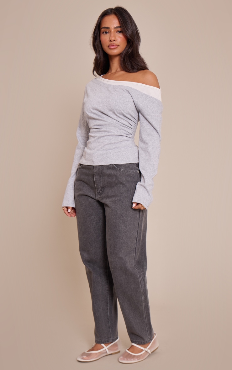 Petite Top doublé asymétrique multicolore image 3