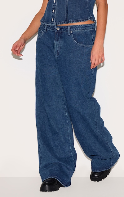 Plus Indigo Straight Leg Denim Jeans