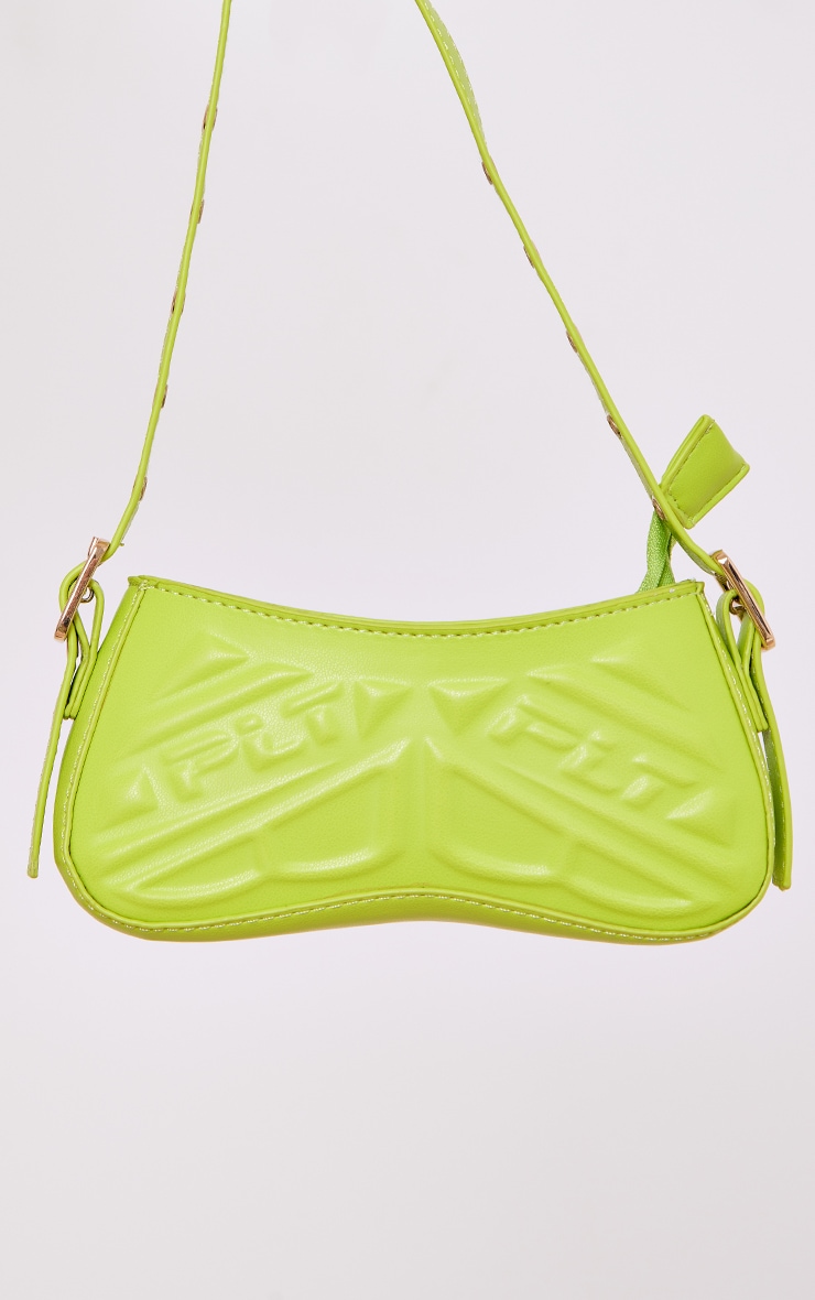 PRETTYLITTLETHING Lime Embossed Mini Bag image 2